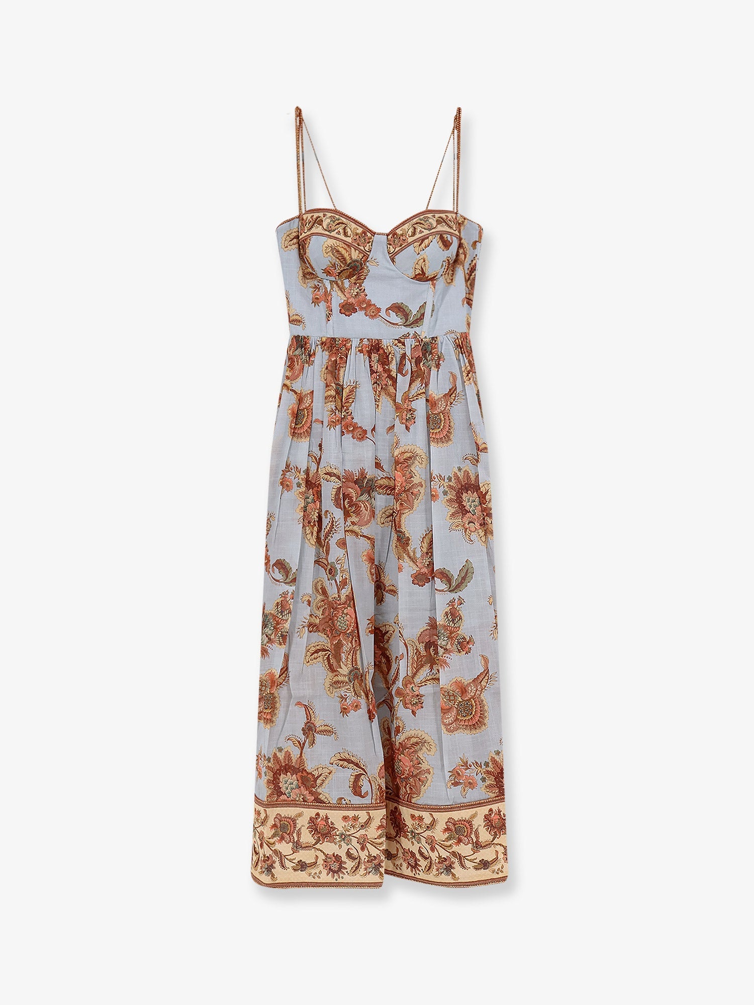 Zimmermann Aster Corset Cototn Midi Dress