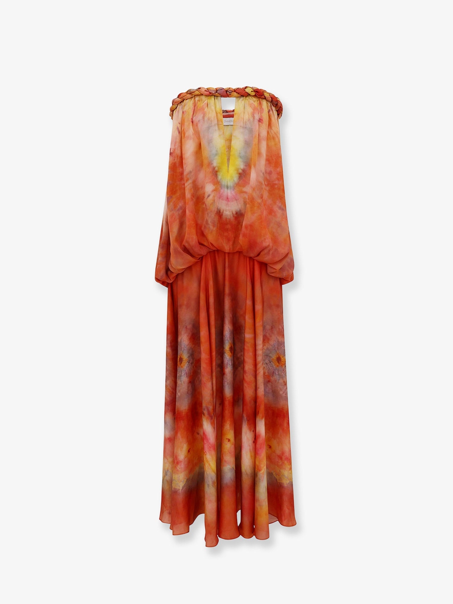 Zimmermann Luna Twist Bandeau Gown Silk Dress