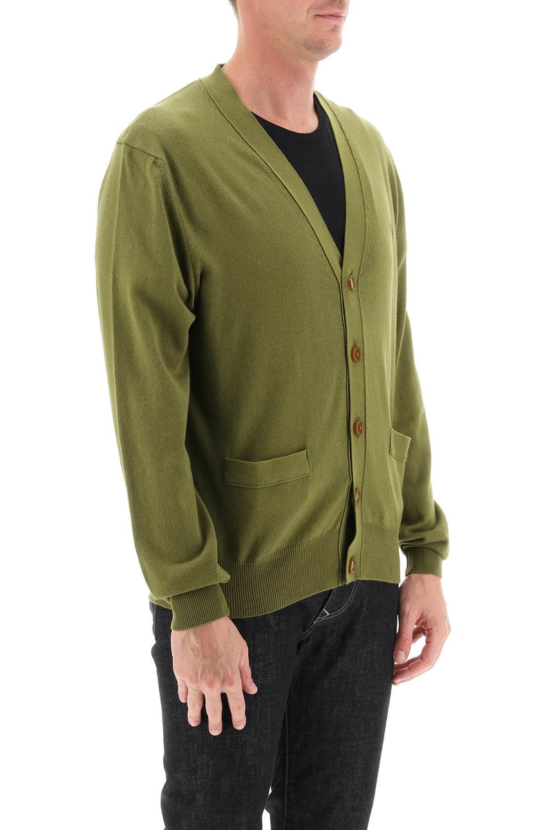 Vivienne Westwood Cardigan With Orb Embroidery Green