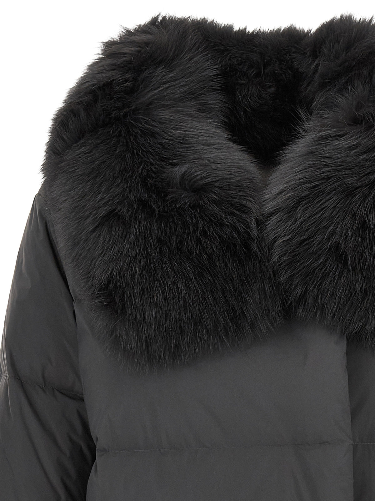 Army Yves Salomon Coat With Mittens