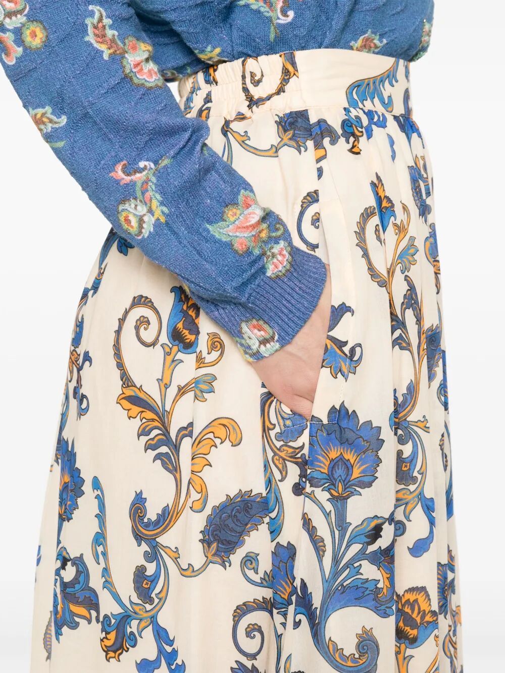 Etro Paisley-print Cotton Maxi Skirt