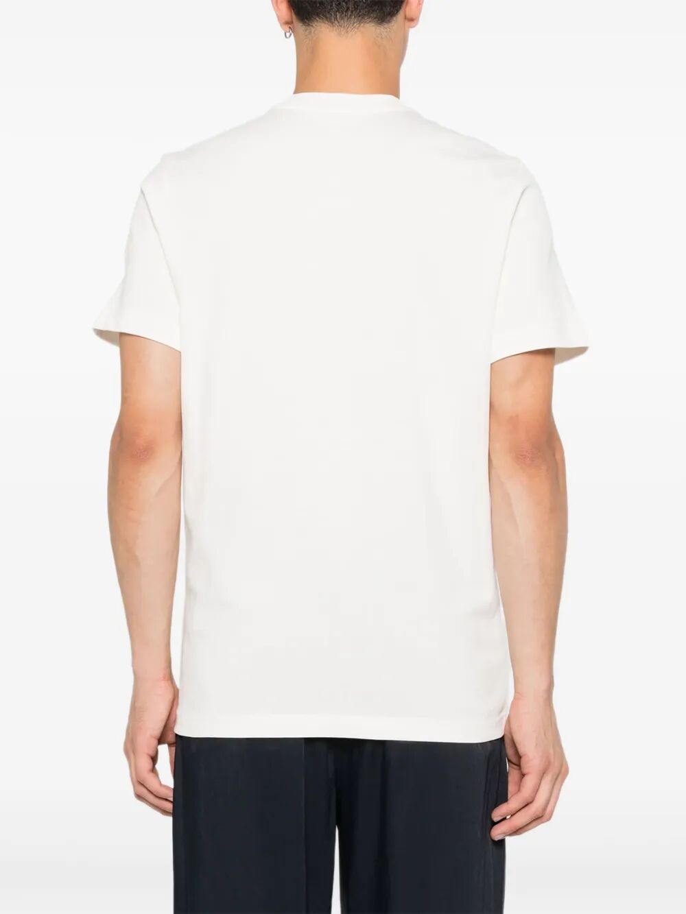 Moncler Cotton T-shirt With Embroidered Tricolor Logo