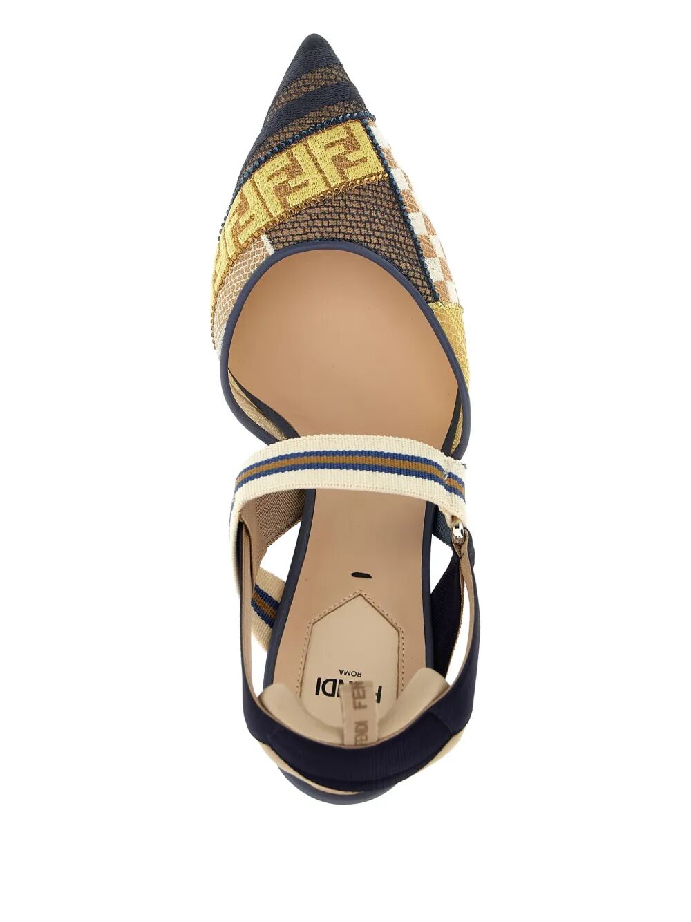 Fendi Multicolour Mesh Medium-heeled Colibrì Slingbacks