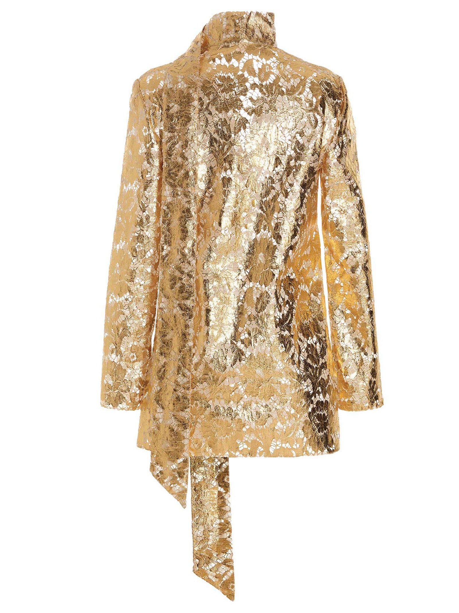 Valentino Garavani Top Valentino Gold Heavy Lace