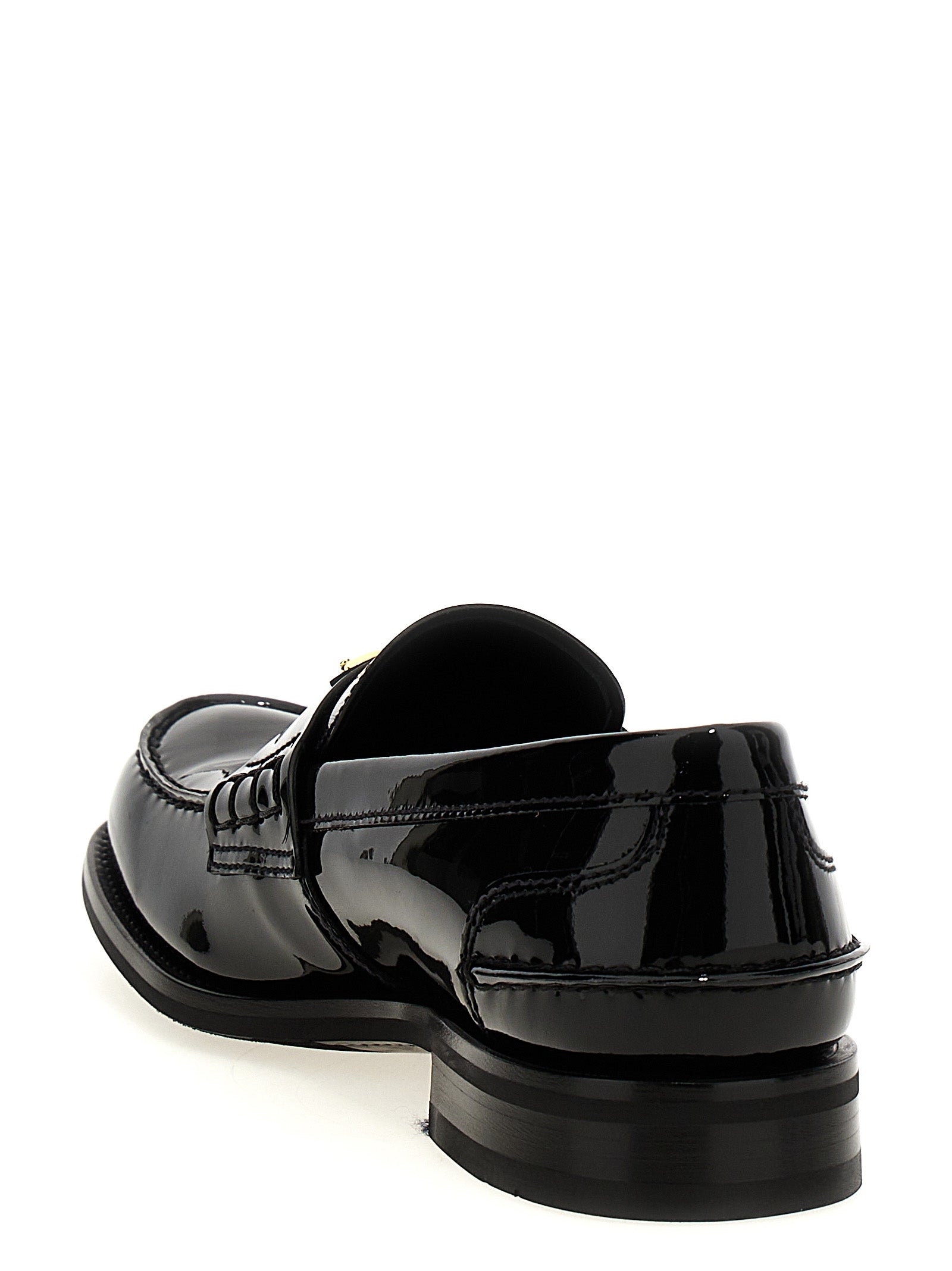 Prada Logo Patent Leather Loafer