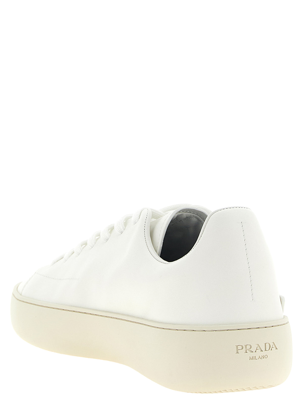 Prada White 'Court' Sneakers
