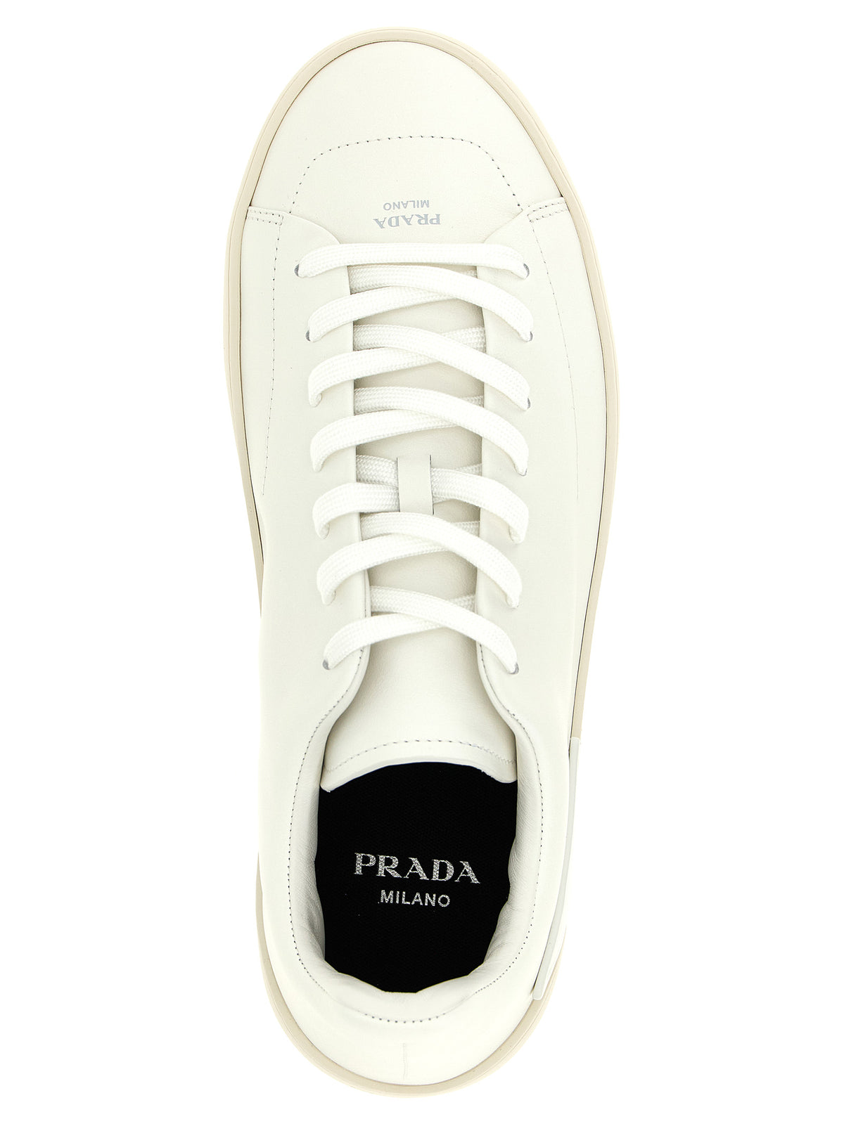 Prada White 'Court' Sneakers