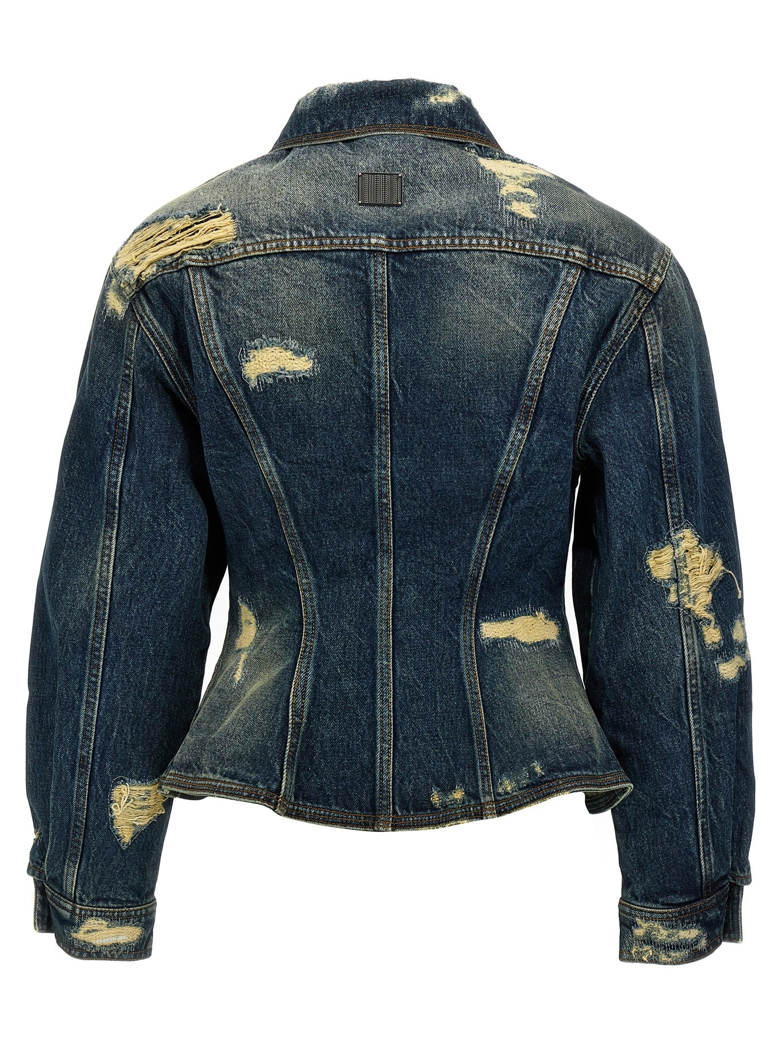 Marc Jacobs 'The Rip And Repair Fluted Denim Jacket' Jacket