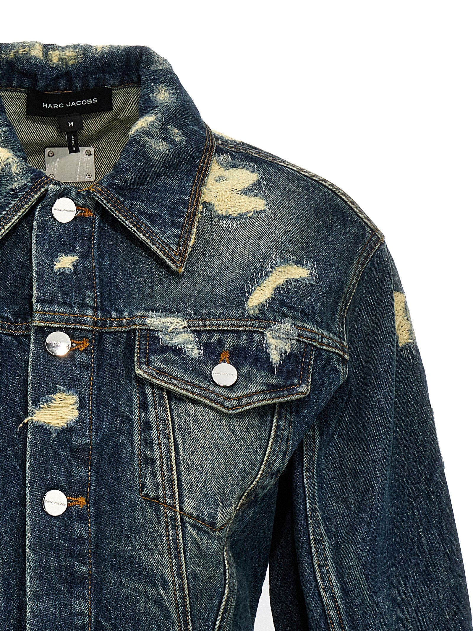 Marc Jacobs 'The Rip And Repair Fluted Denim Jacket' Jacket