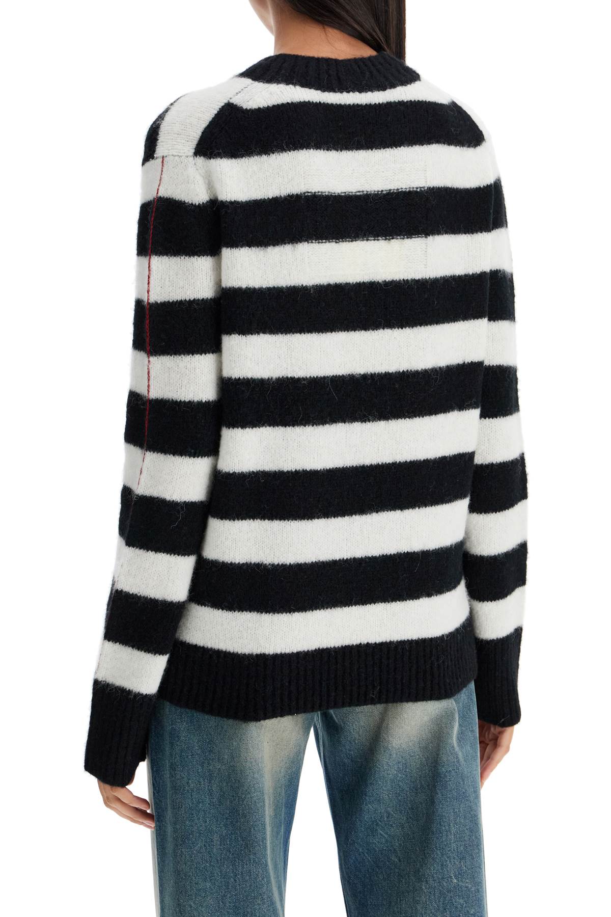 Marc Jacobs Pullover The Striped Brushed Logo Sweater