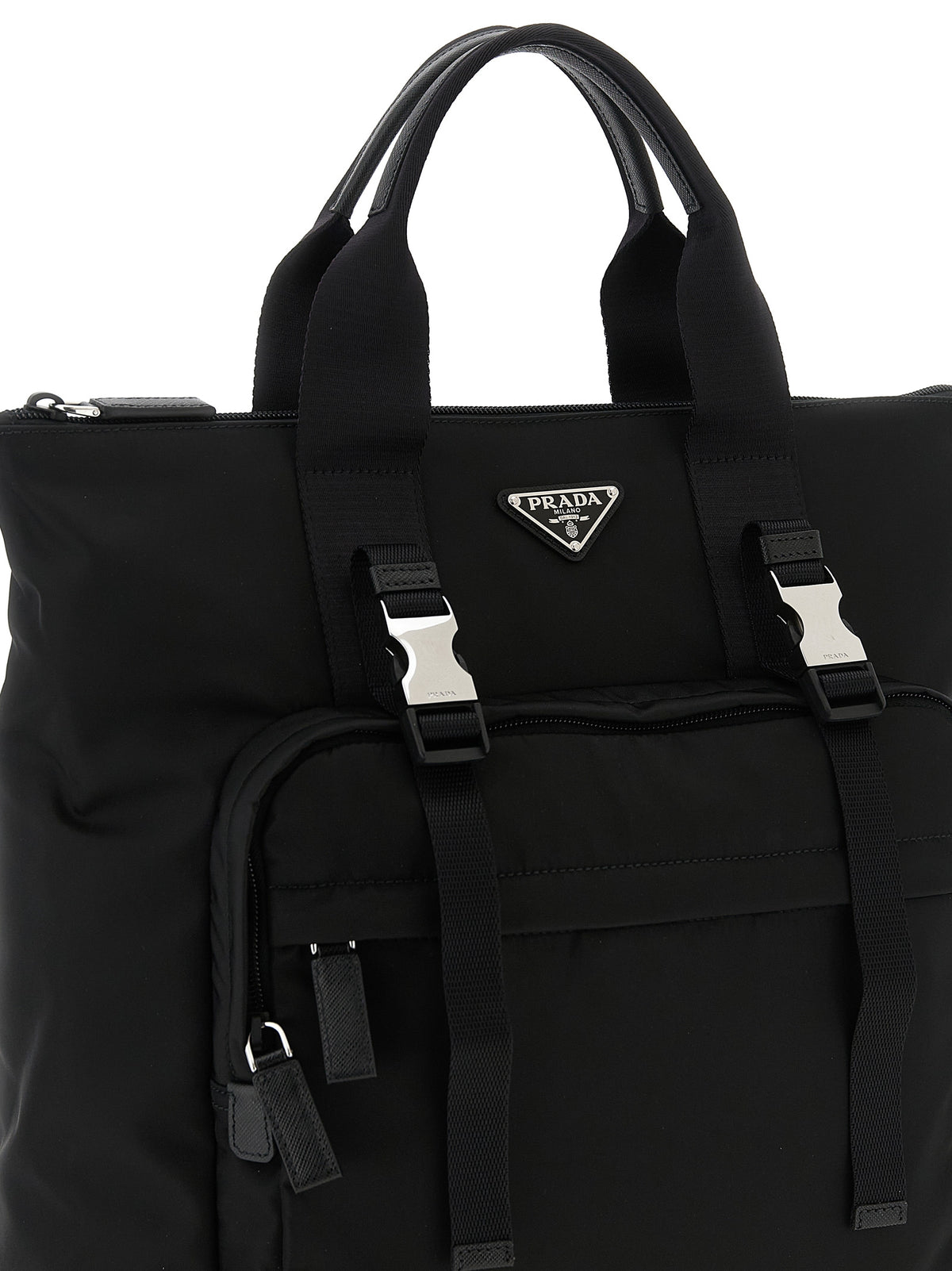 Prada Re-Nylon And Saffiano Backpack Shopping Bag