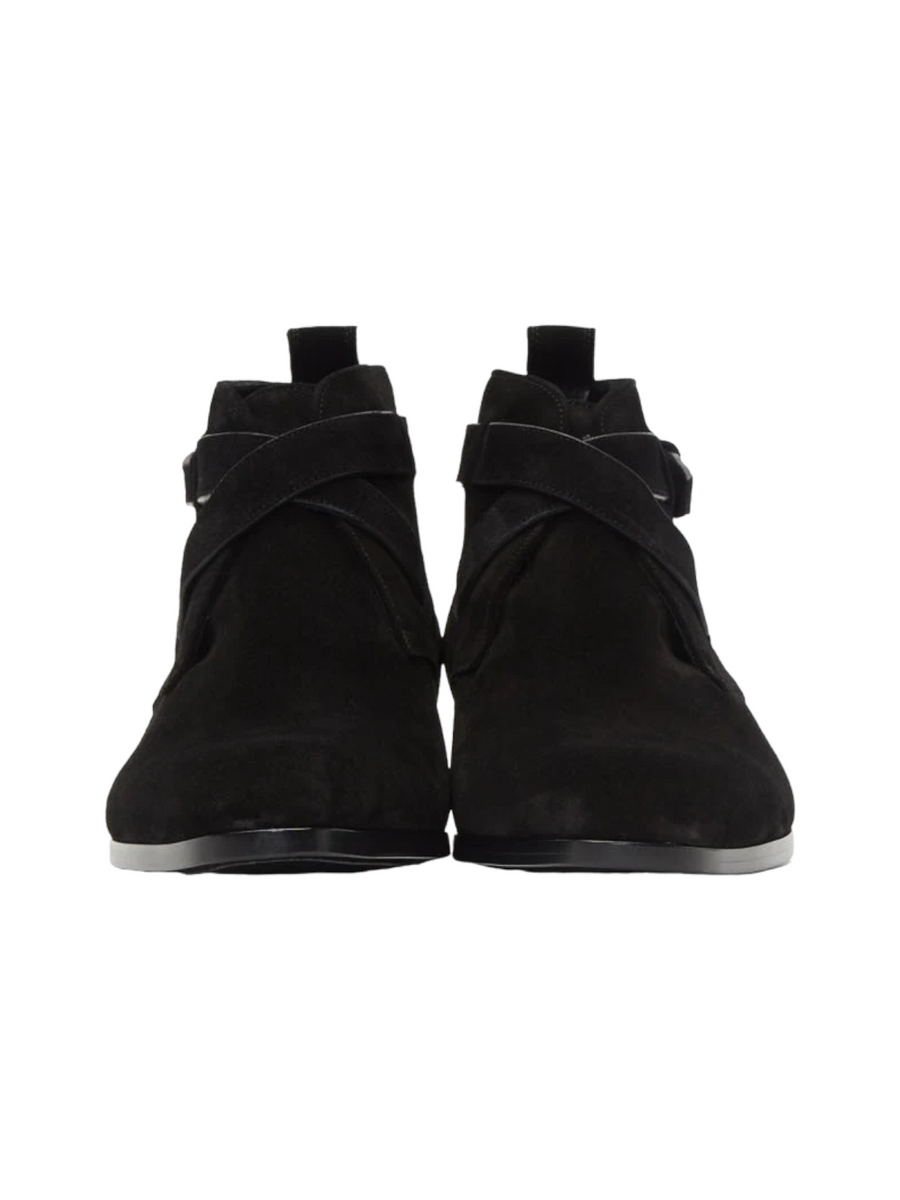 Saint Laurent buckle-fastened ankle boots - Black