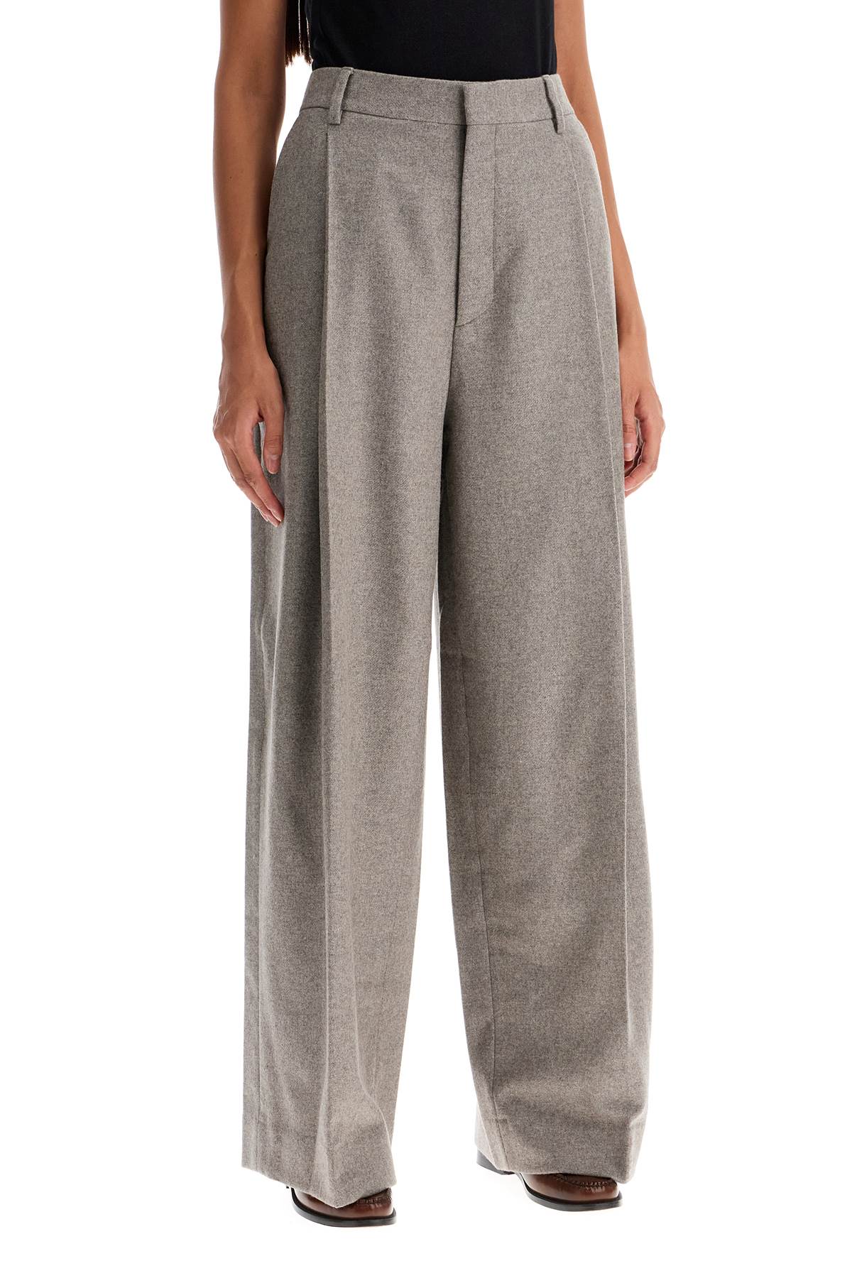 Filippa K Wide Leg Flannel Trousers For Men Or