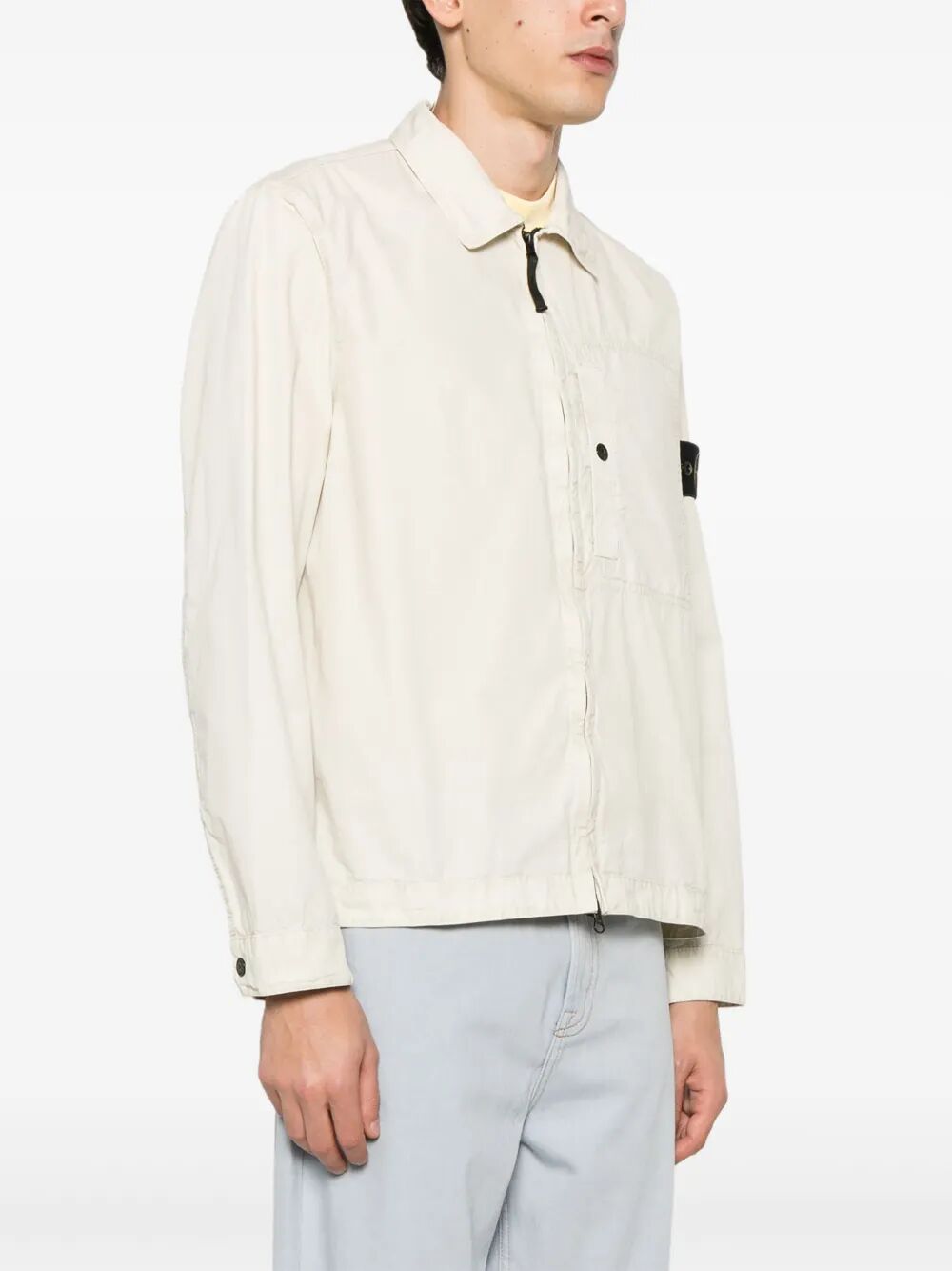 Stone Island Zipper Cotton Overshirt