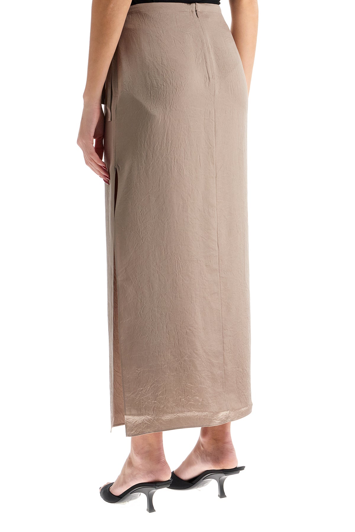 Filippa K 'Ruffled Satin Midi Skirt With