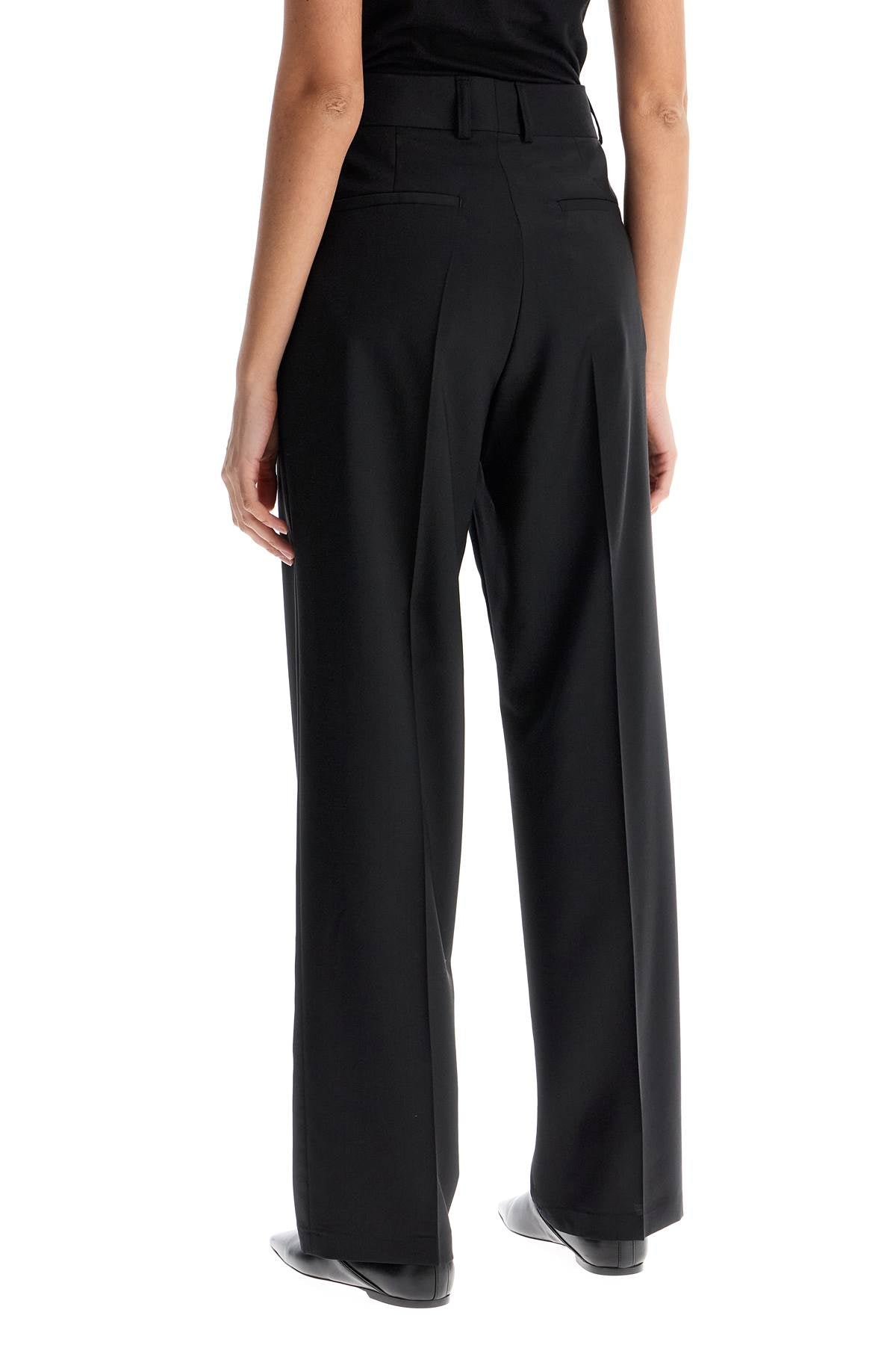 Filippa K High-Waisted Black Wool Dress Pants Regular Fit