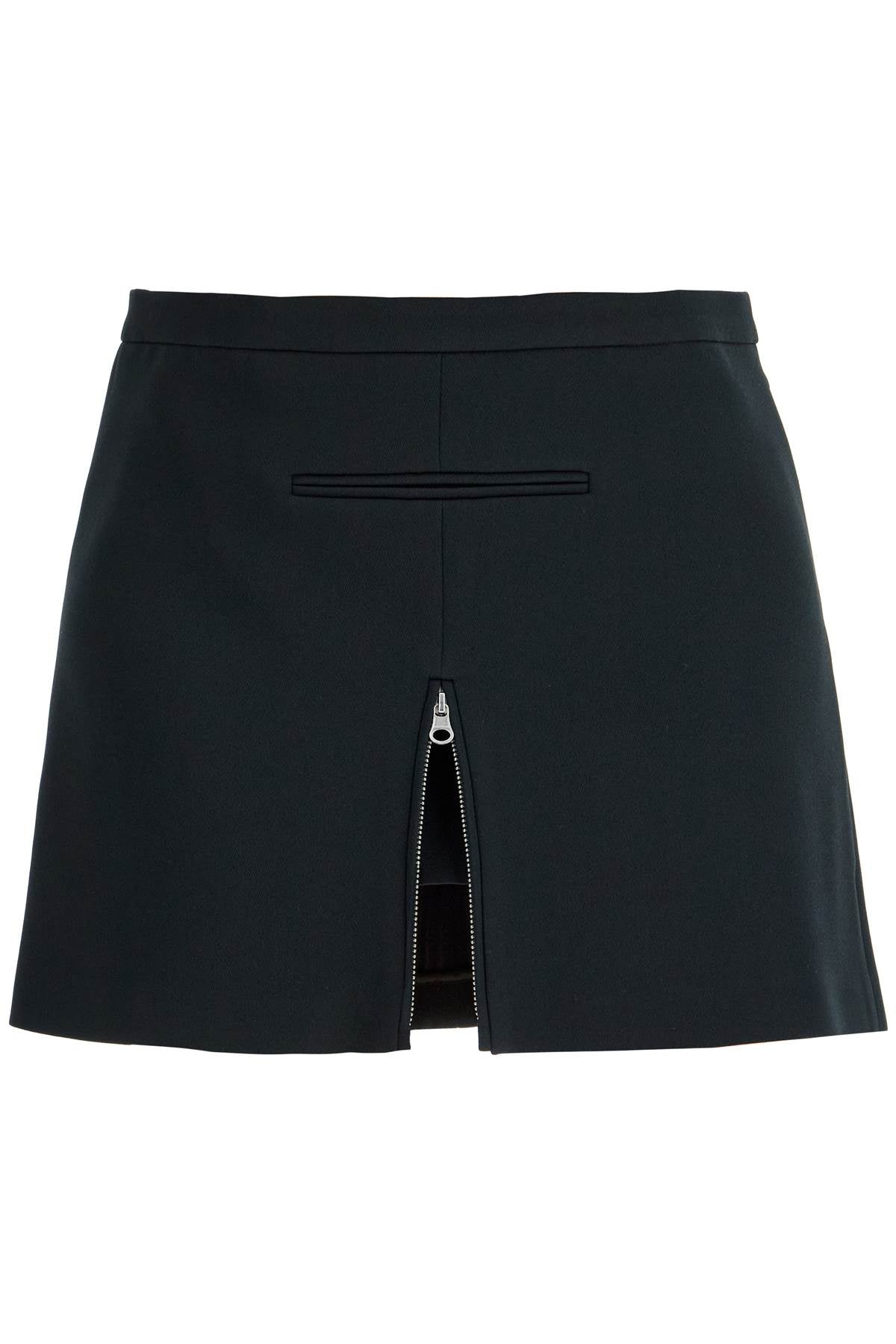 Courreges Twill Mini Skirt With Zipper