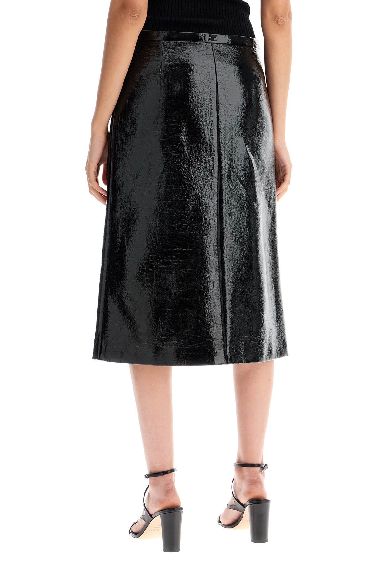 Courreges Vinyl Midi Skirt In Seven