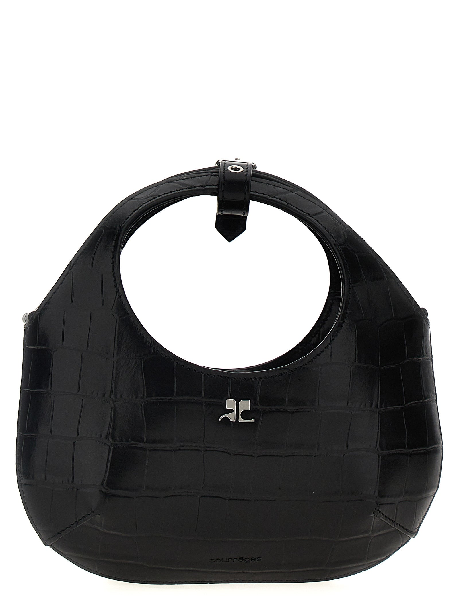 Courreges 'Mini Holy Croc Stamped Bag' Handbag