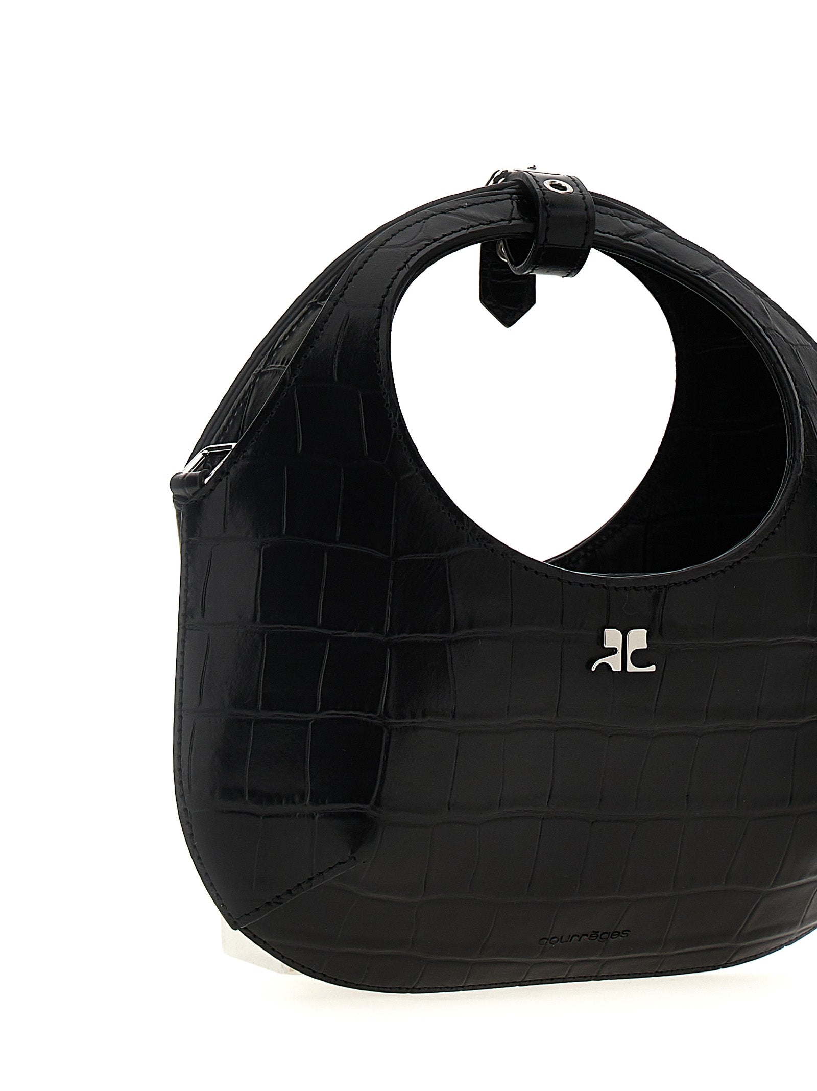 Courreges 'Mini Holy Croc Stamped Bag' Handbag