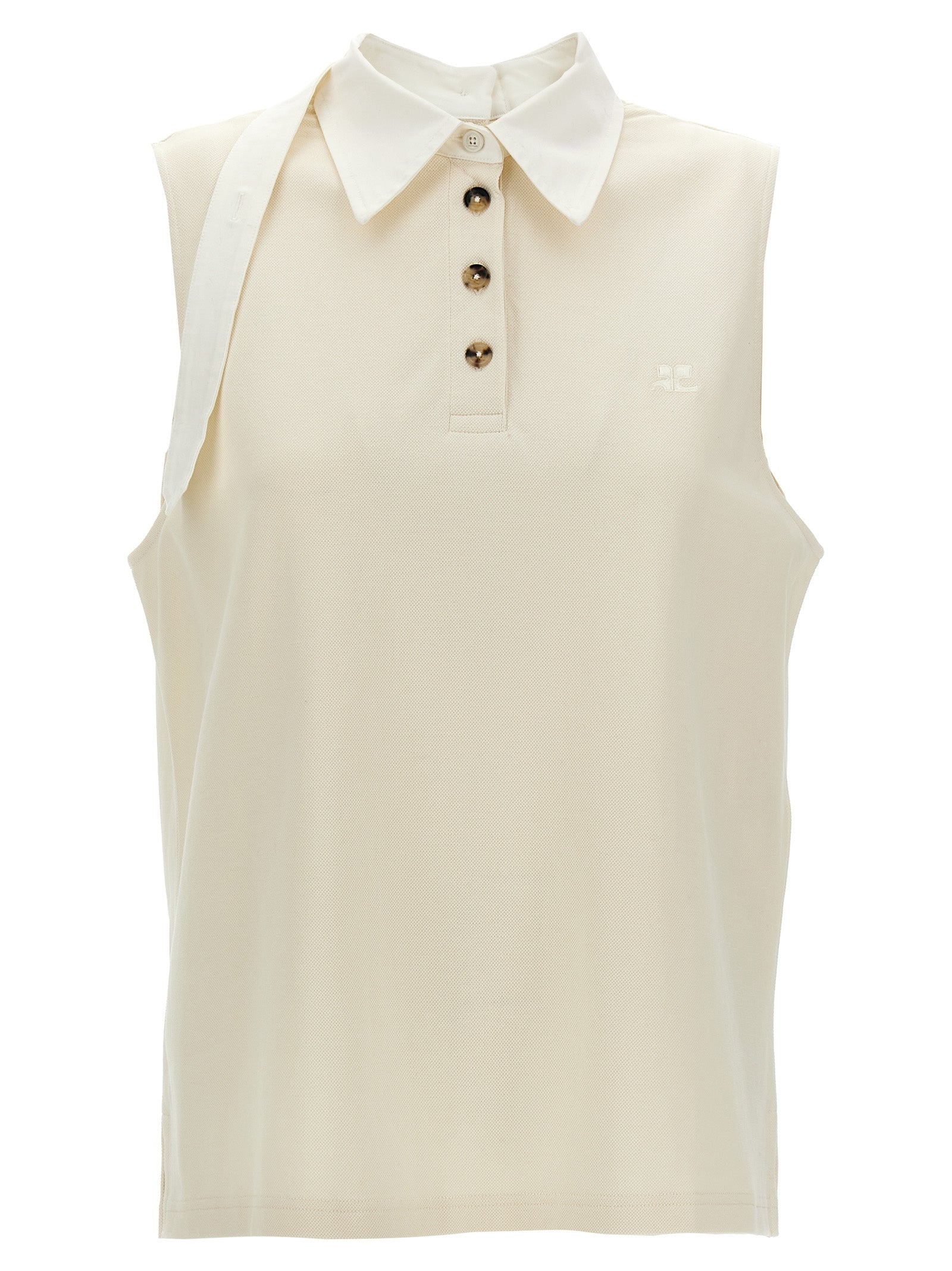 Courreges 'Sangle Sleeveless' Polo Shirt