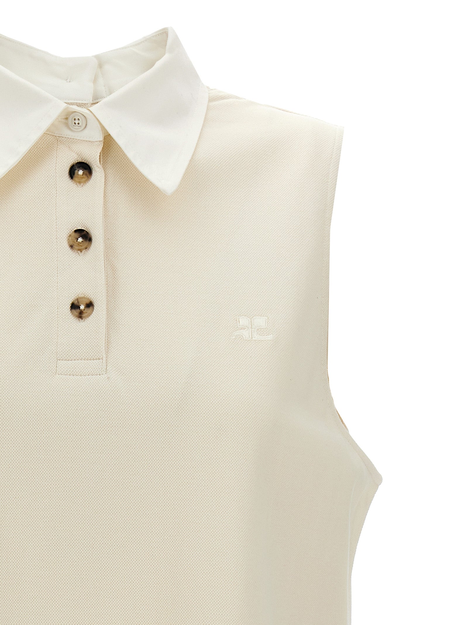 Courreges 'Sangle Sleeveless' Polo Shirt