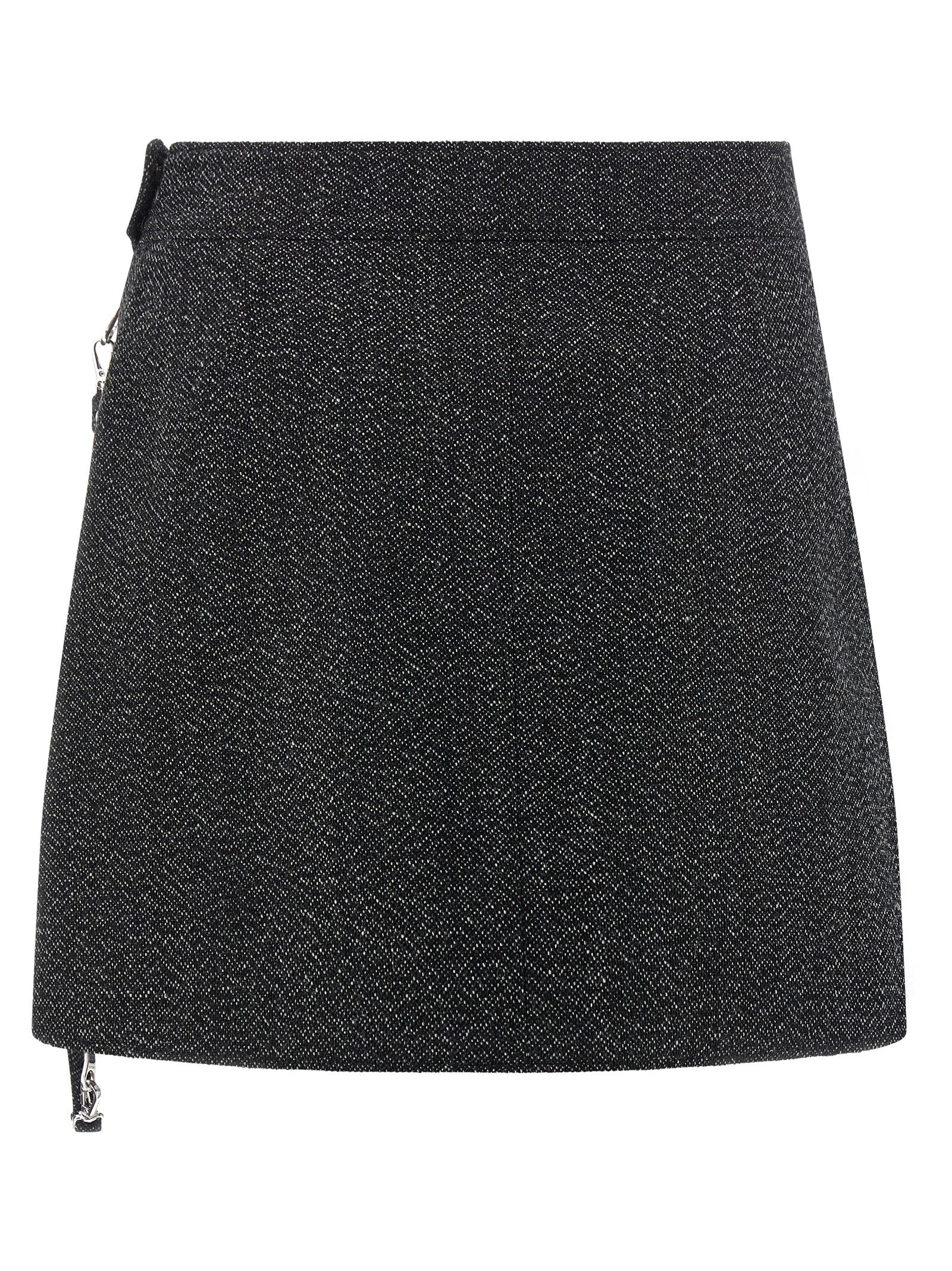 Courreges 'Zipped Caviar Mini' Skirt