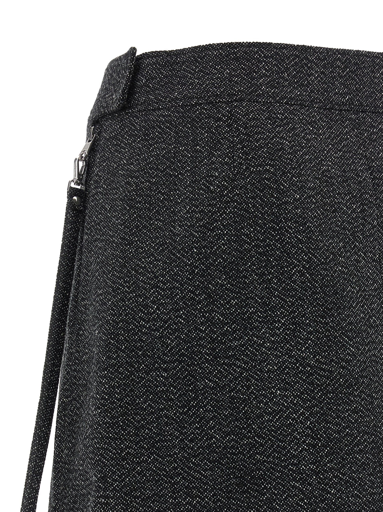Courreges 'Zipped Caviar Mini' Skirt