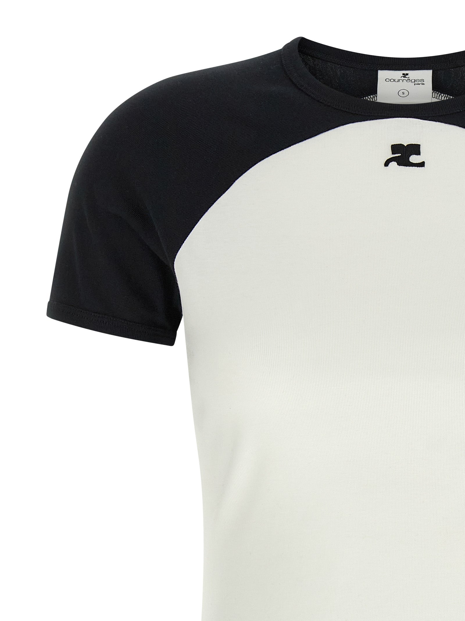Courreges 'Circle Contrast' T-Shirt