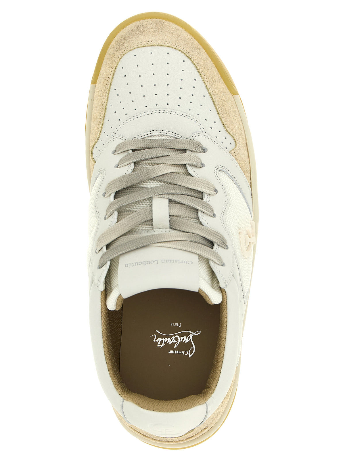 Christian Louboutin Beige 'Bsktball 1 Retro' Sneakers