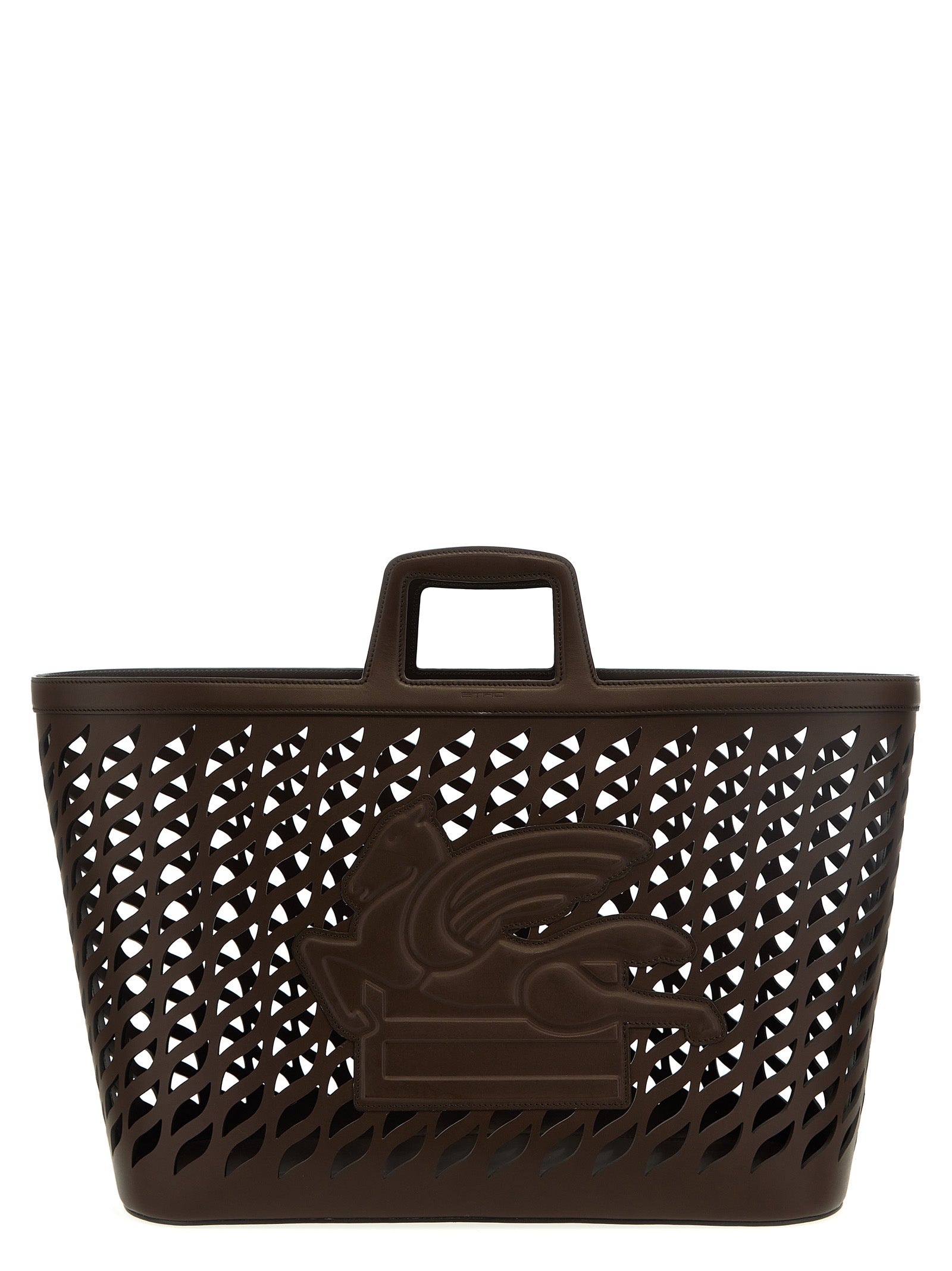 Etro Home Leather Plaid Holder