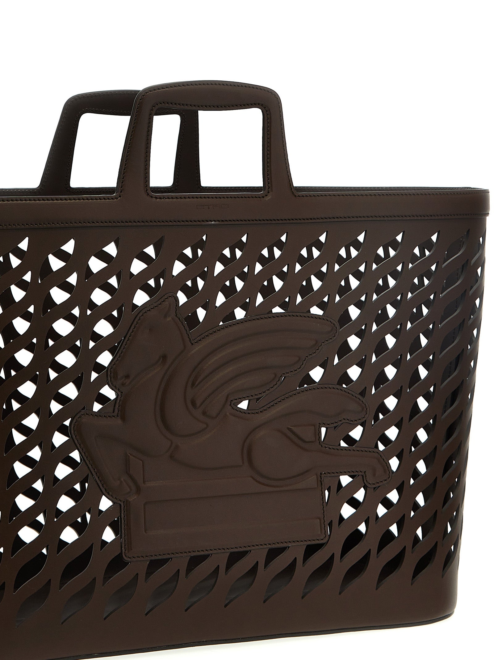 Etro Home Leather Plaid Holder