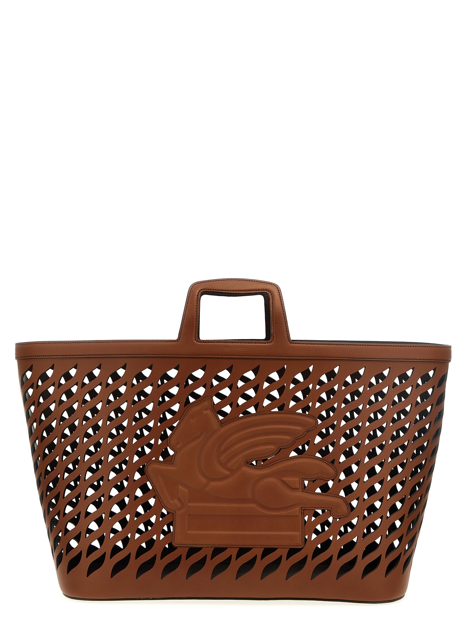 Etro Home Leather Plaid Holder