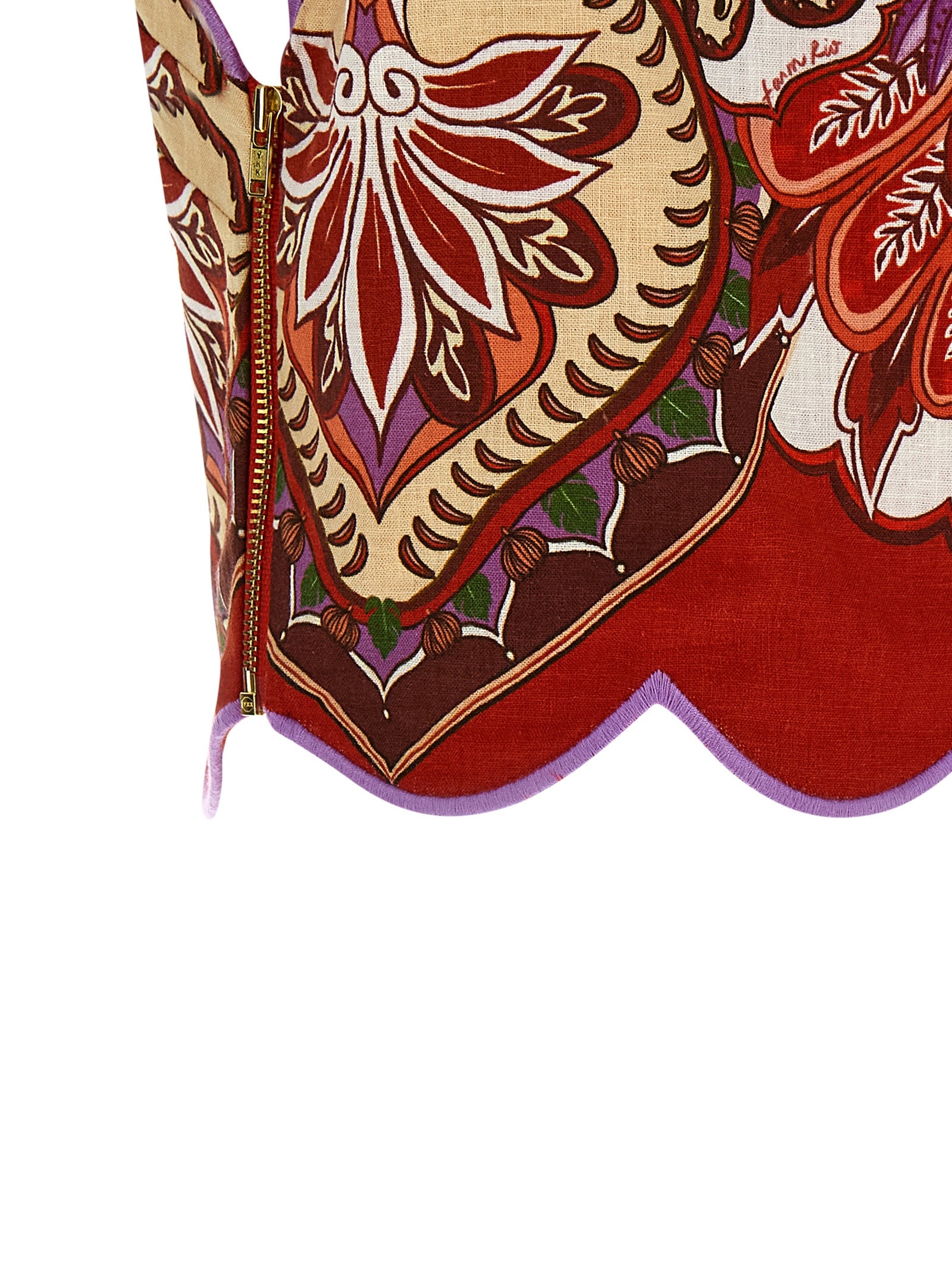 Farm Rio 'Red Odara Scallops' Top