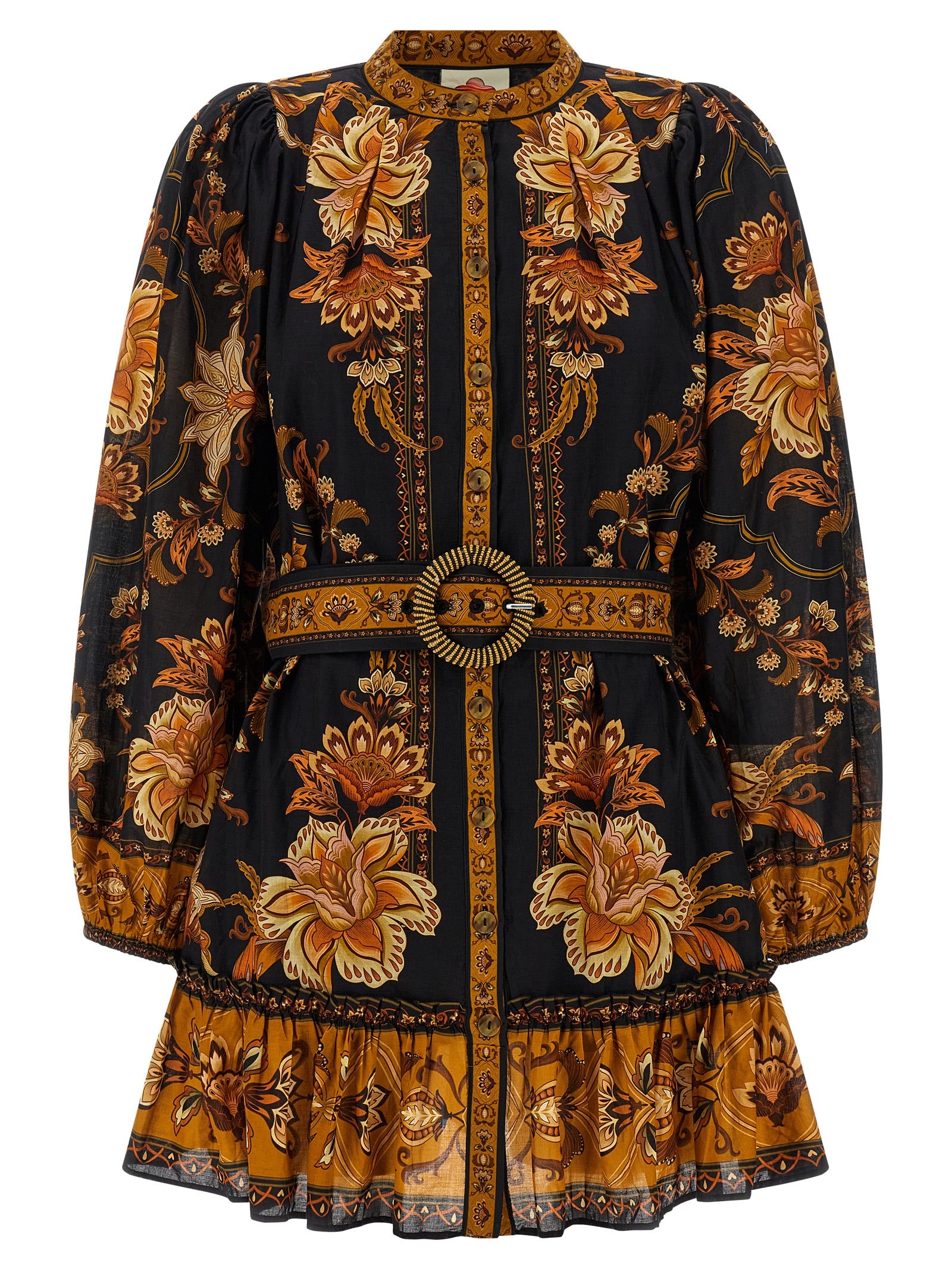 Farm Rio 'Majestic Garden Black' Dress