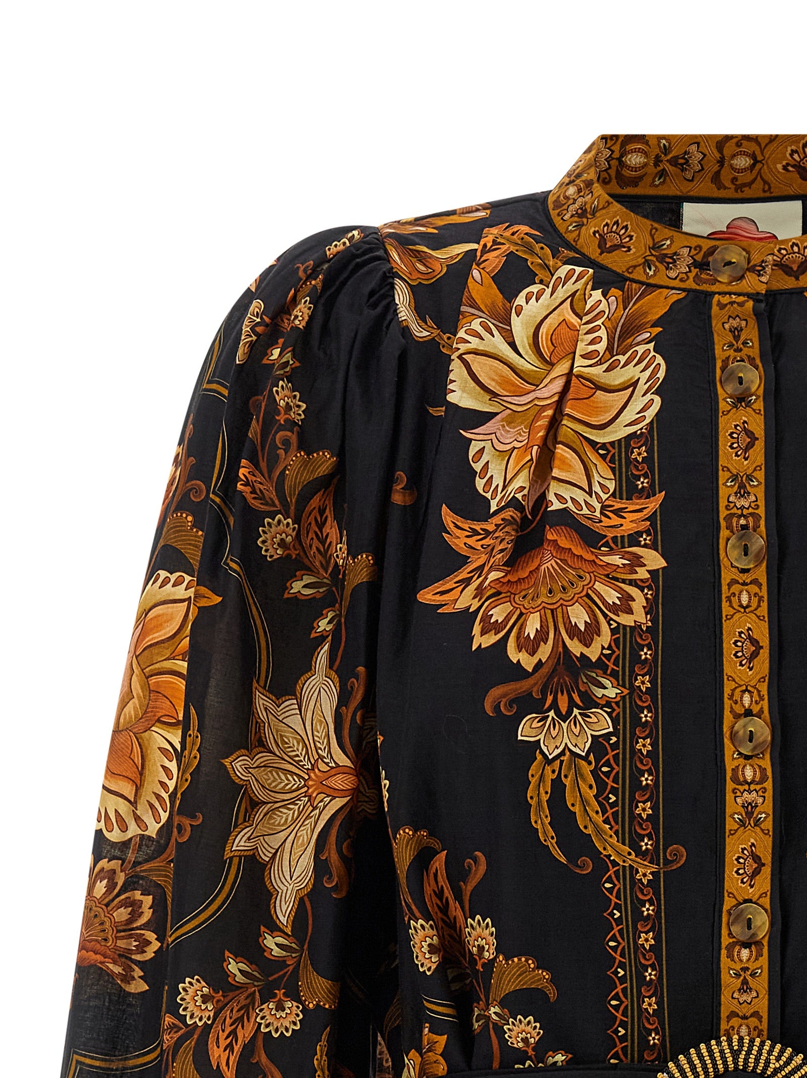 Farm Rio 'Majestic Garden Black' Dress