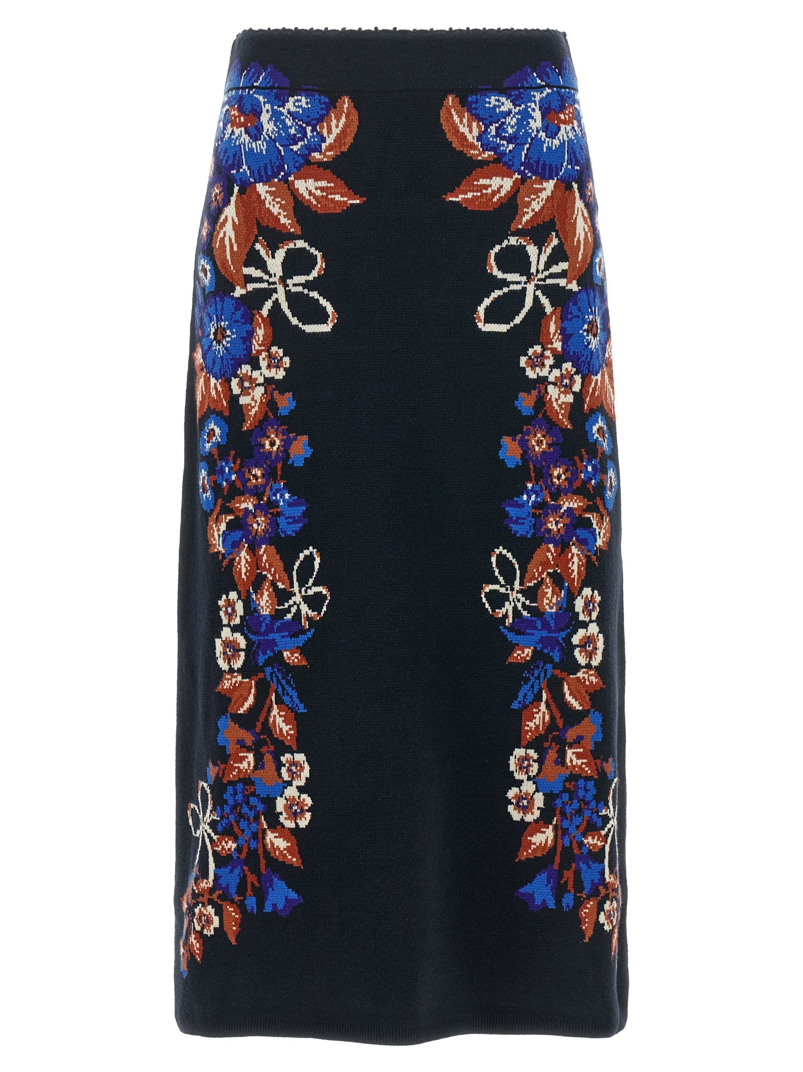 Farm Rio 'Bow Garden Knit' Intarsia Skirt