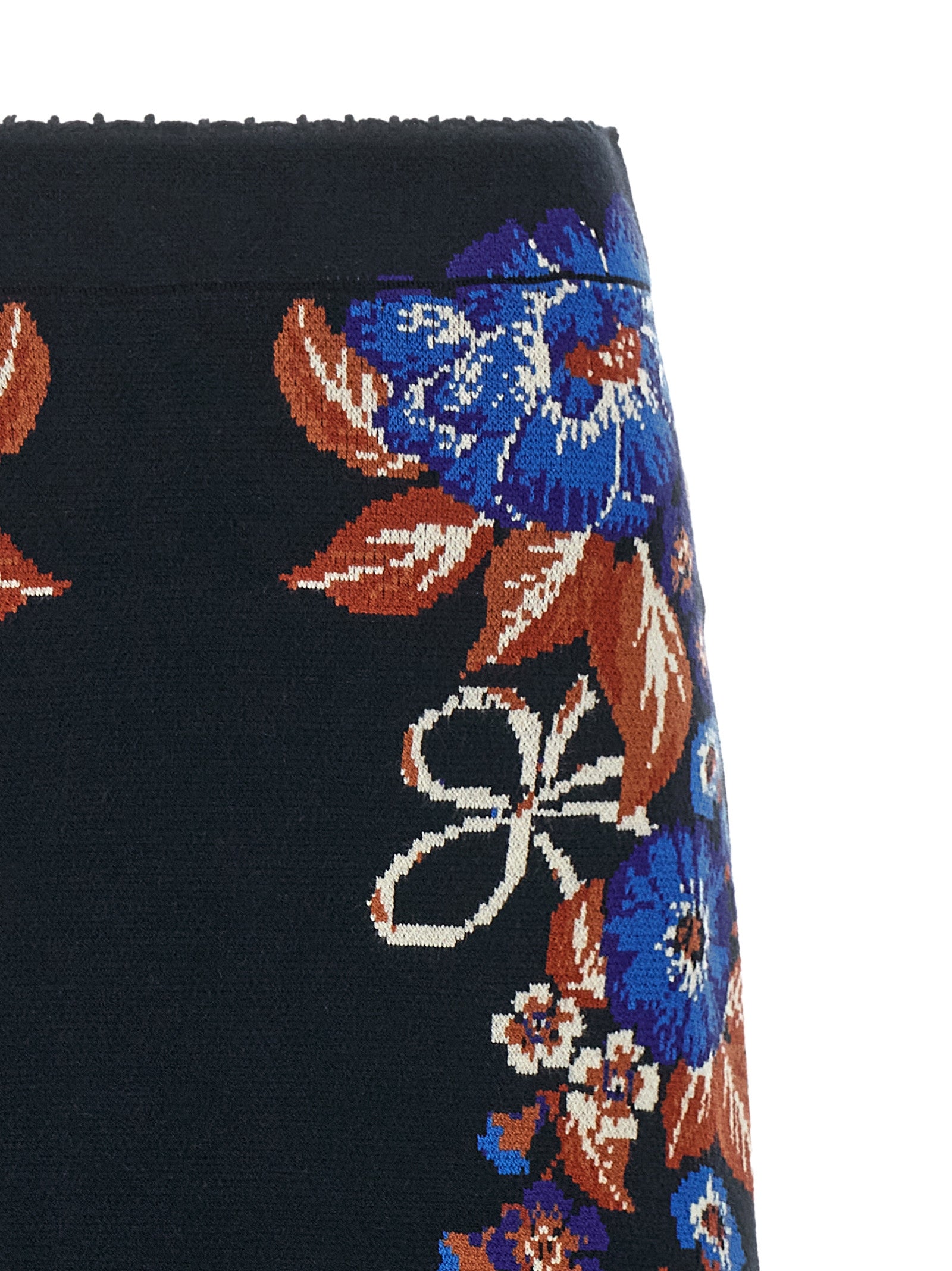 Farm Rio 'Bow Garden Knit' Intarsia Skirt