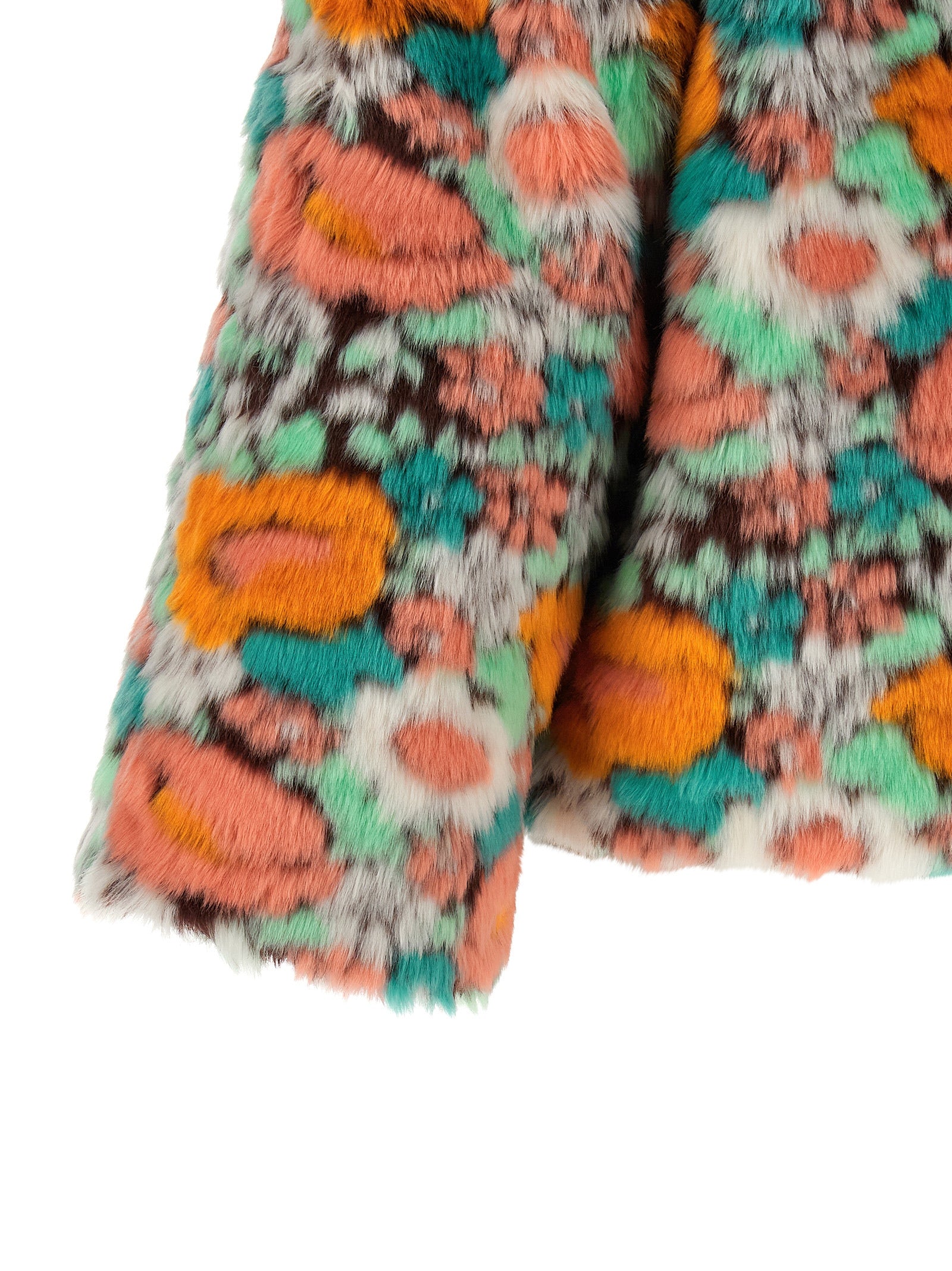Farm Rio Faux Fur Floral Pattern