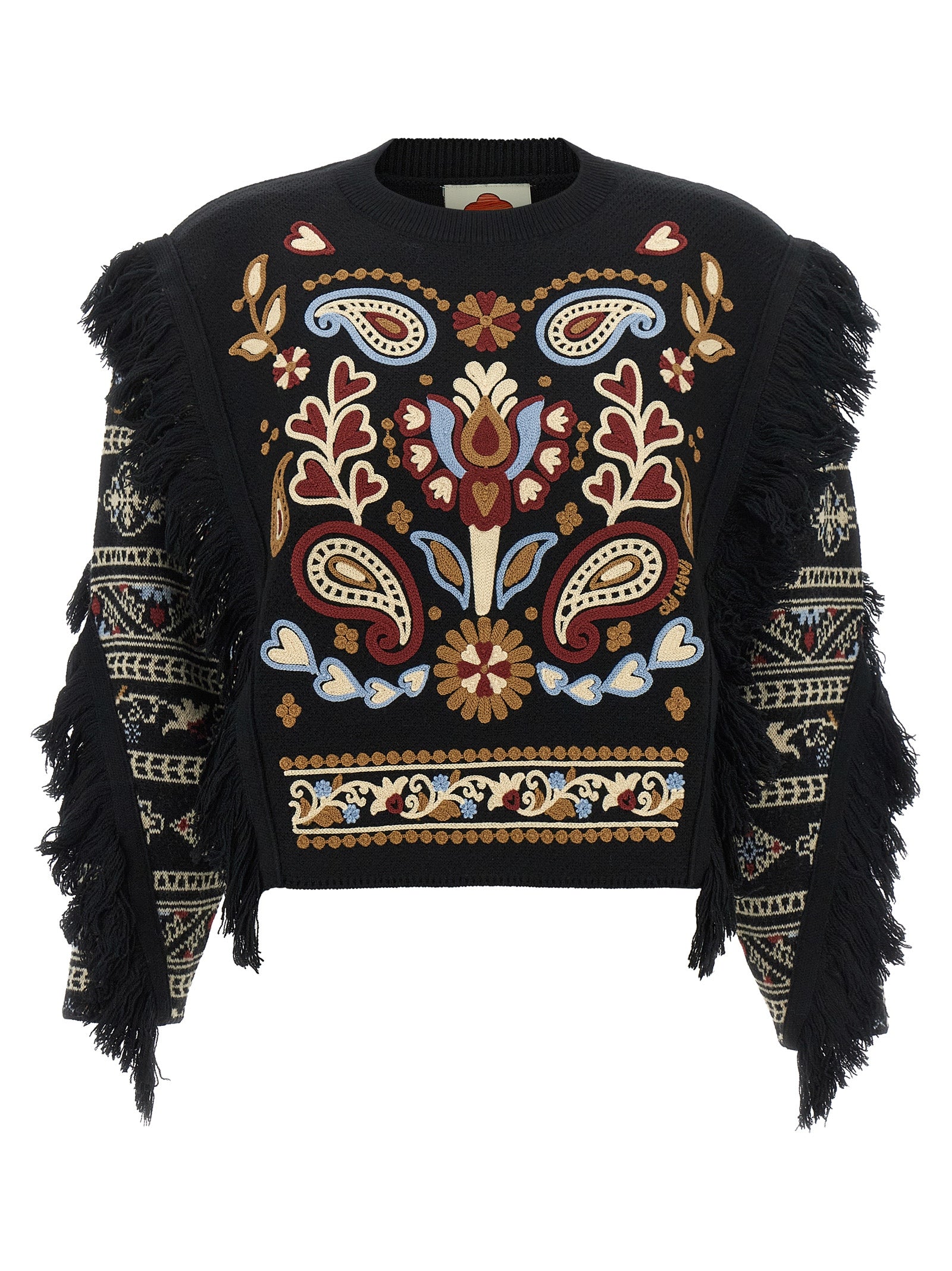 Farm Rio 'Cornely' Embroidery Sweater