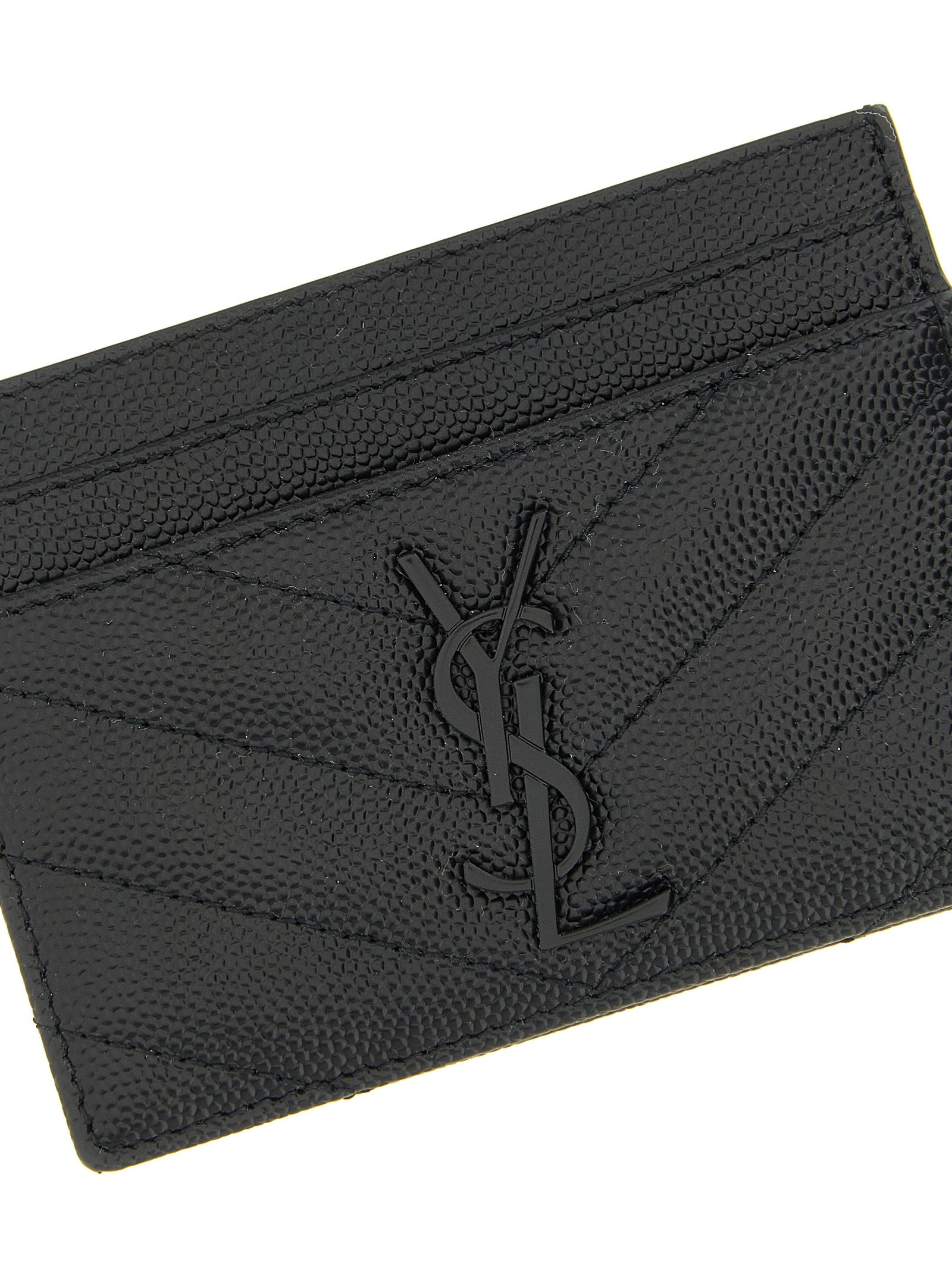 Saint Laurent Logo Matelassé Card Holder