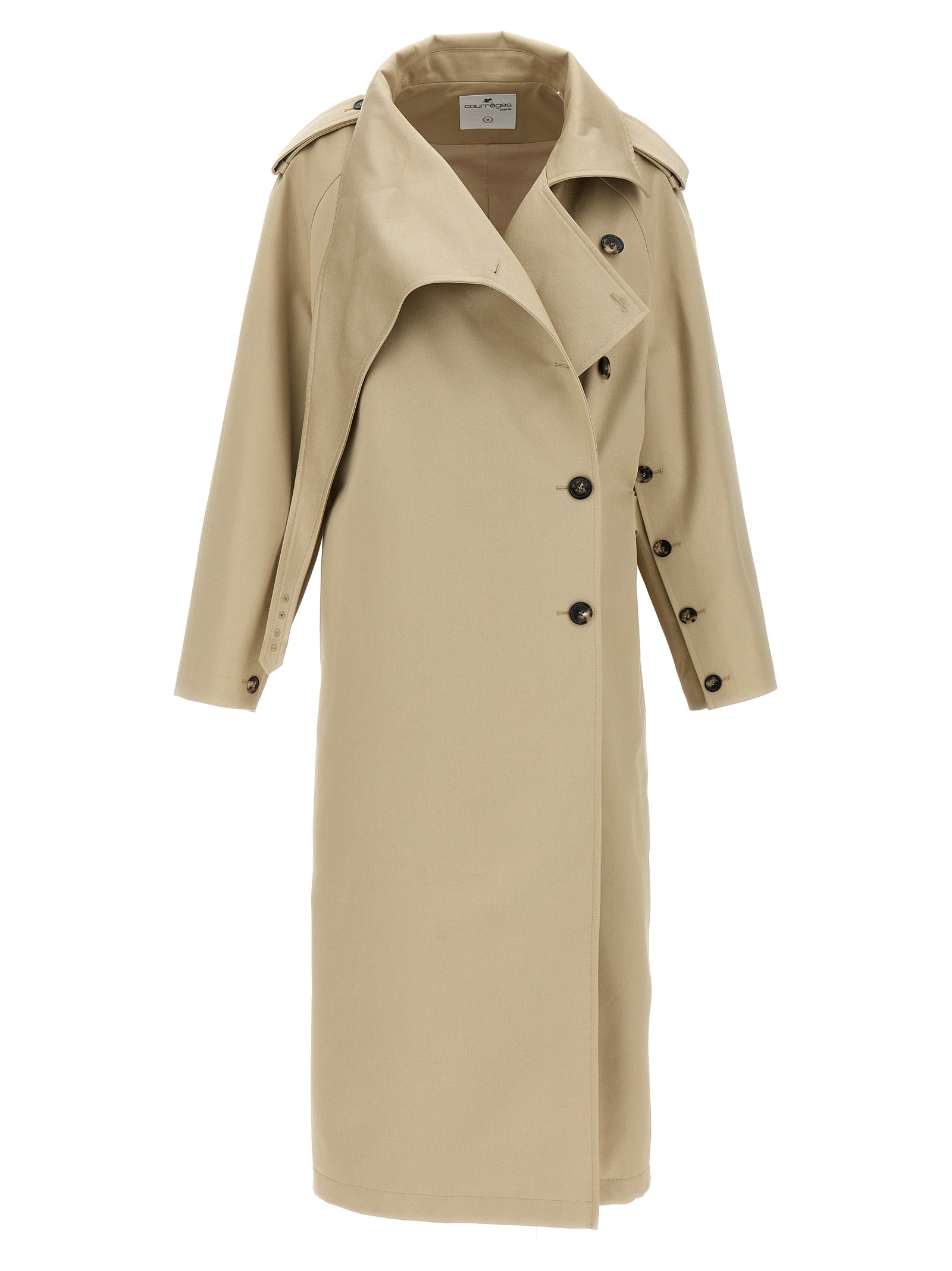 Courreges 'Long Oblique' Trench Coat