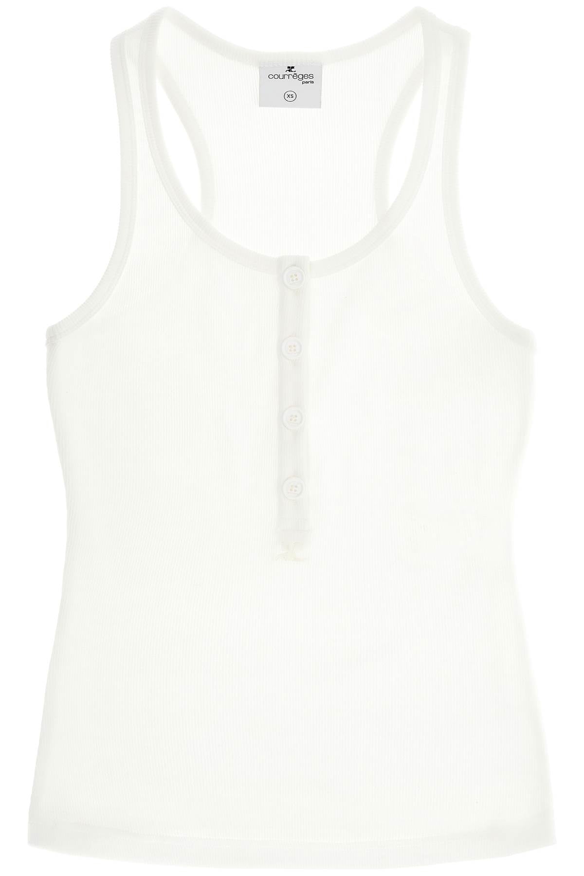 Courreges 90'S Ribbed Tank Top With