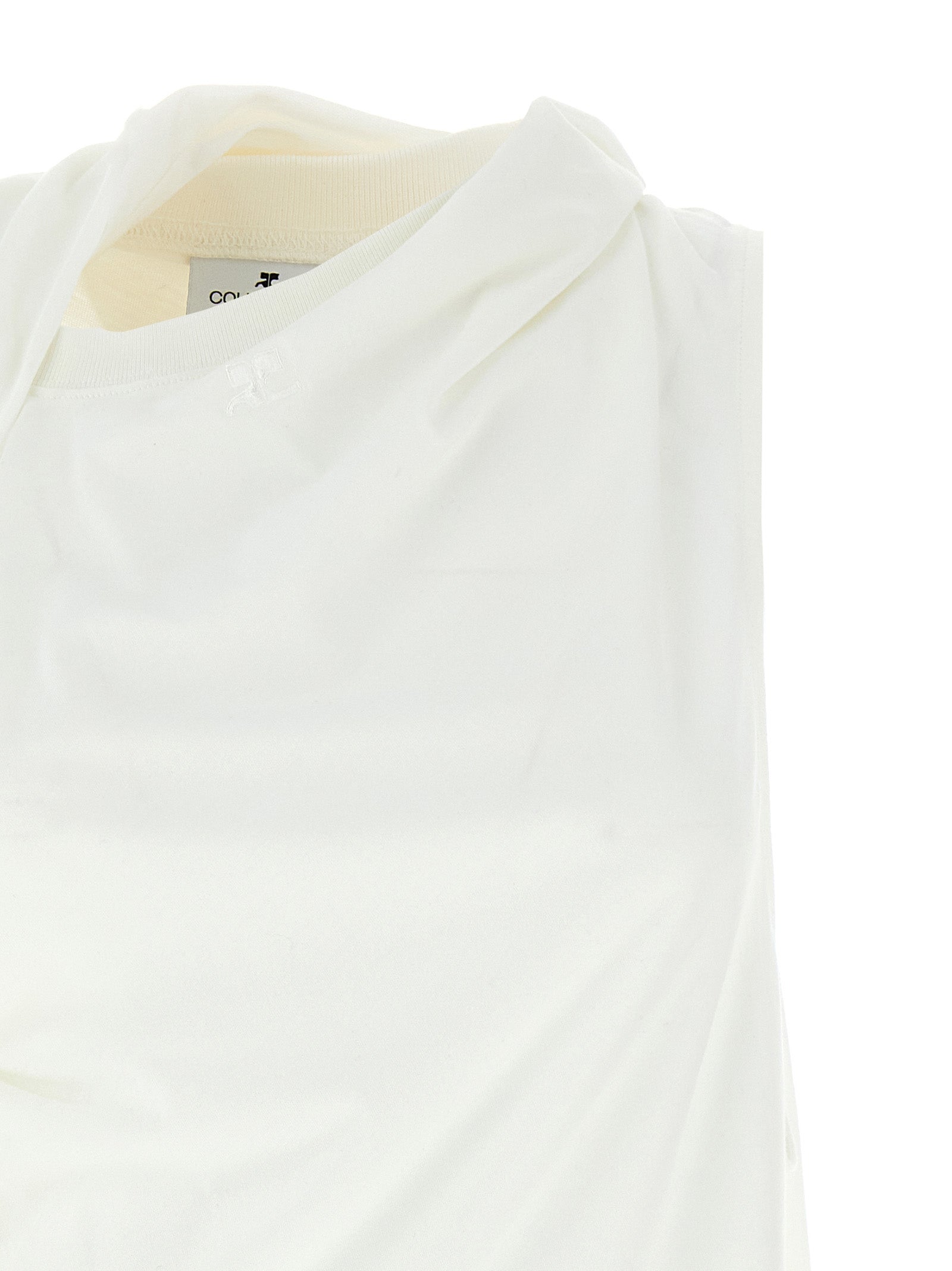 Courreges 'Asymetrique Off The Shoulder' T-Shirt