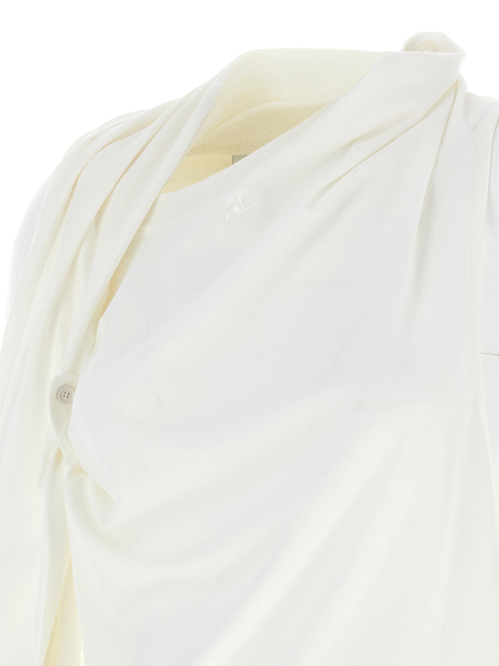 Courreges 'Asymetrique Off The Shoulder' T-Shirt