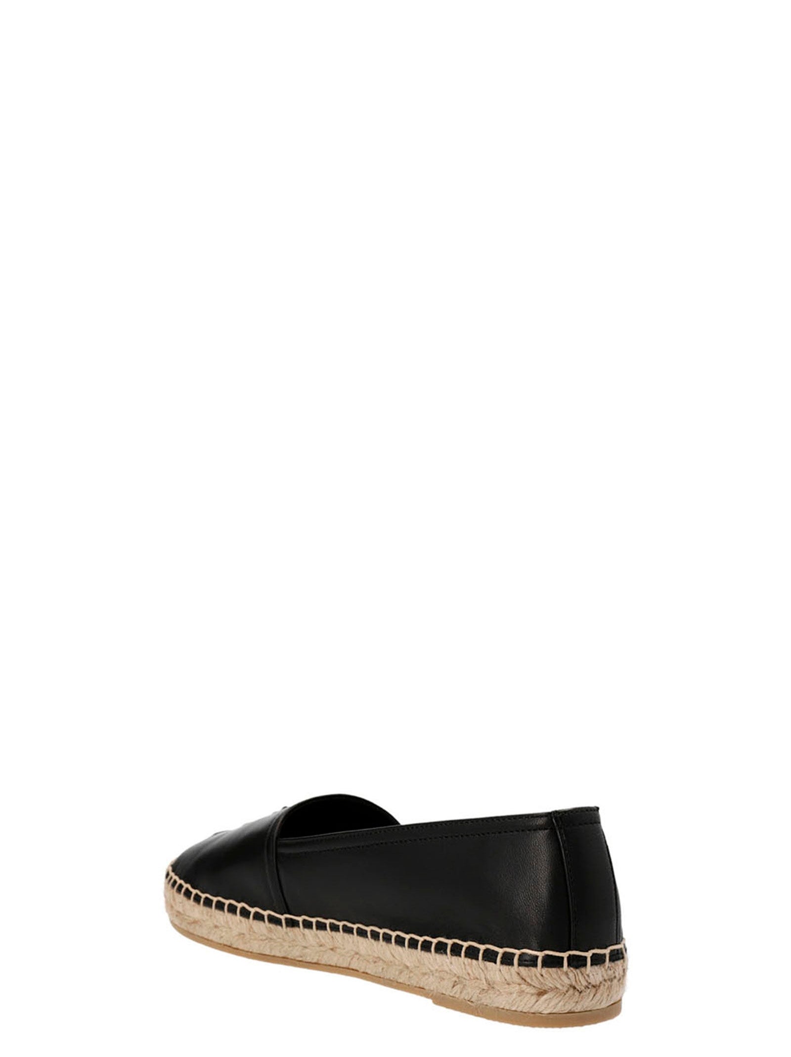 Saint Laurent Logo Leather Espadrilles