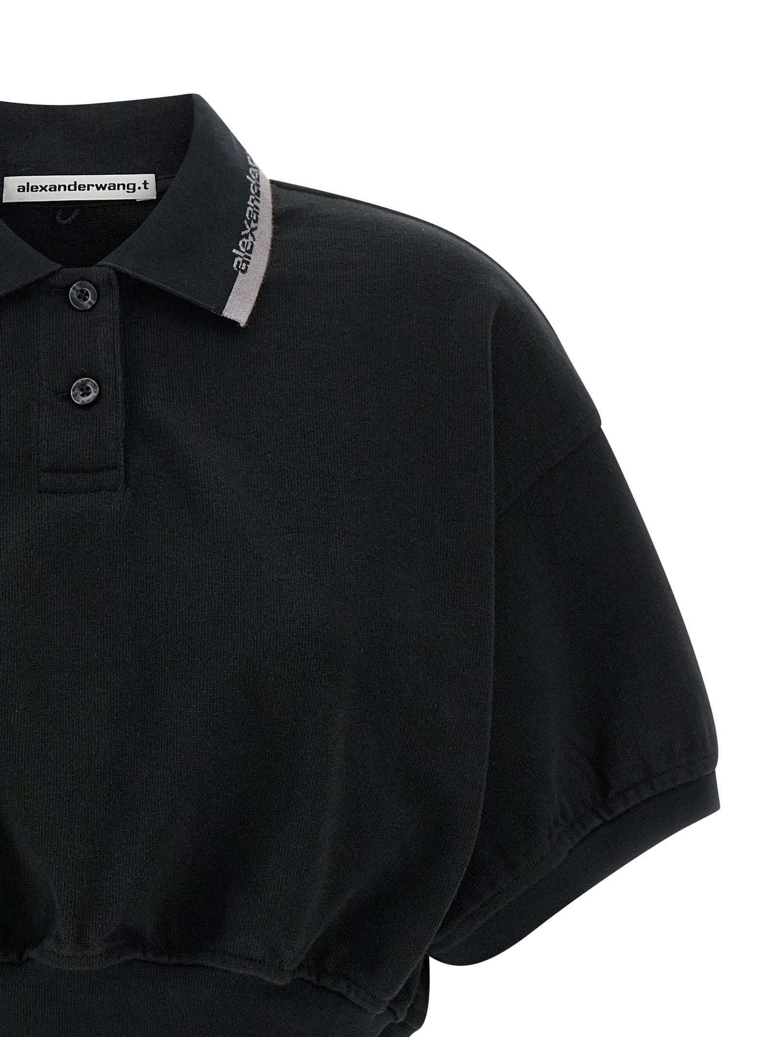 T By Alexander Wang Intarsia Collar Polo Shirt
