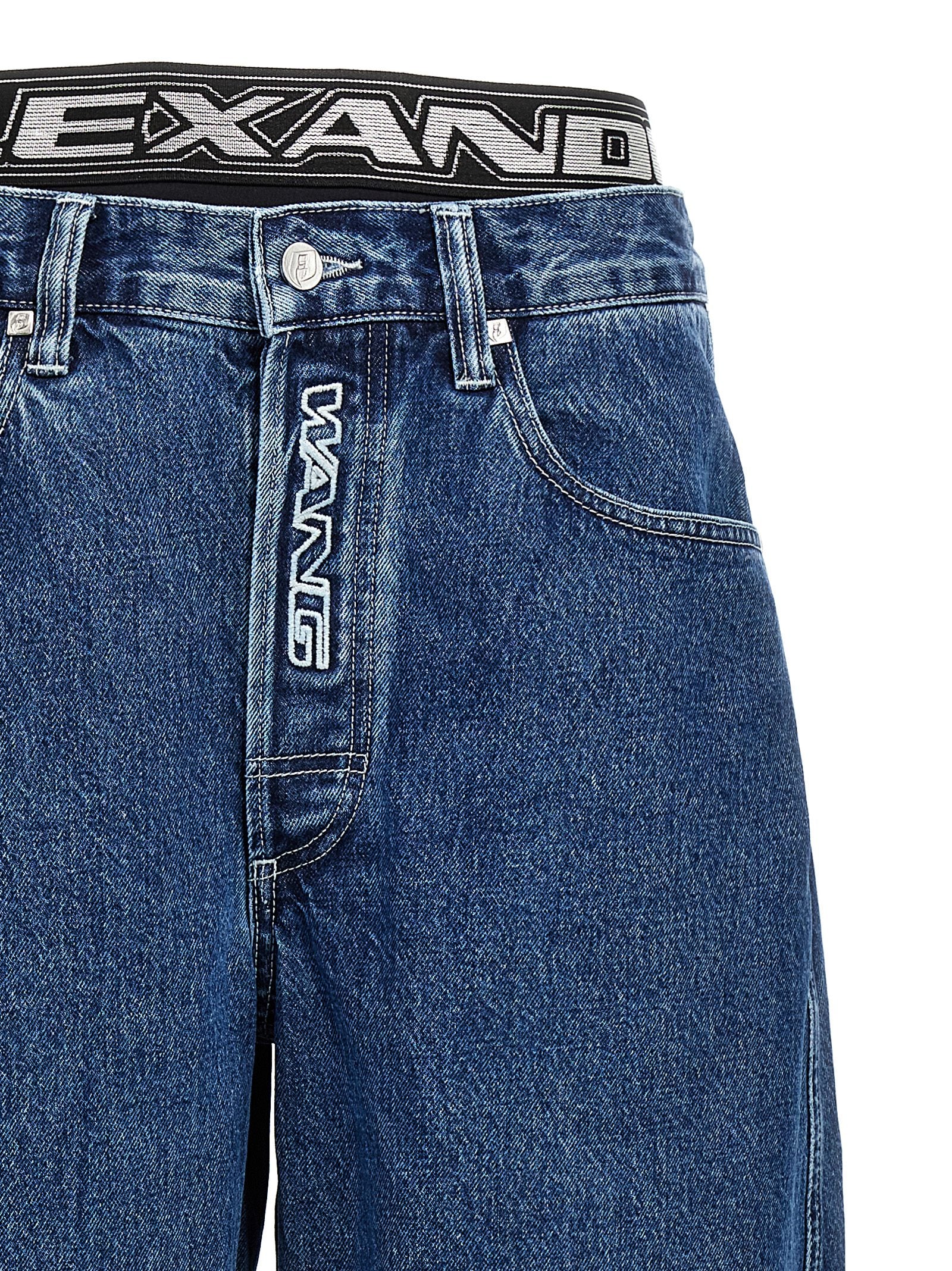 Denim X Alexander Wang 'Logo Elastic Prestyle Rounded' Jeans