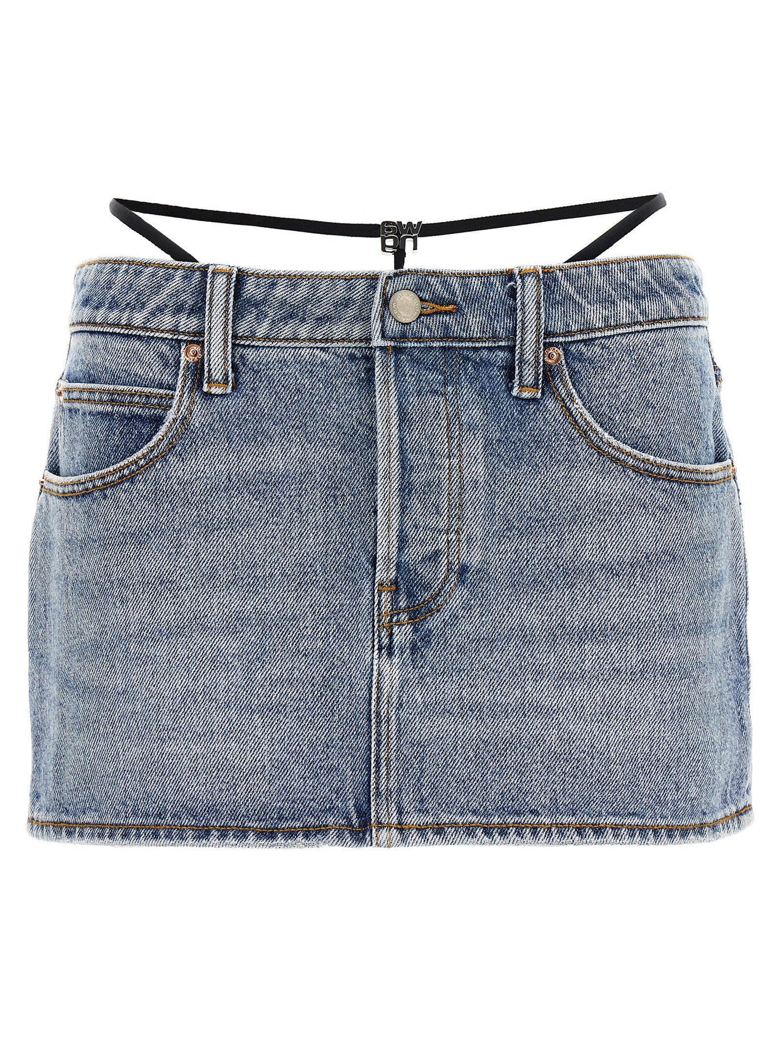 Denim X Alexander Wang 'Prestyle Diamante Charm' Skirt