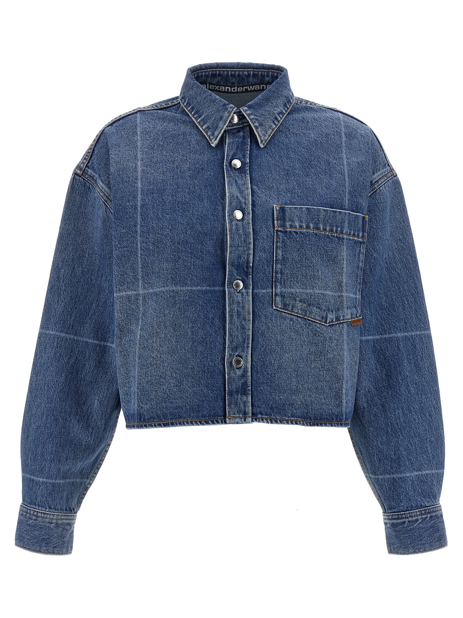 Denim X Alexander Wang Cropped Denim Shirt
